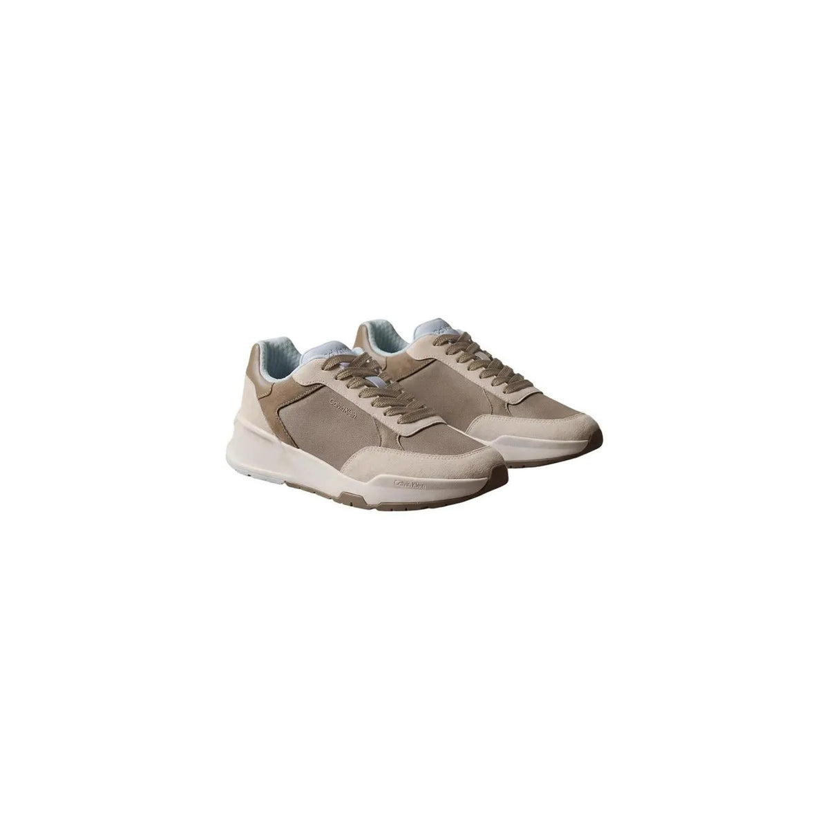 Calvin Klein Men's Beige Leather Sneakers