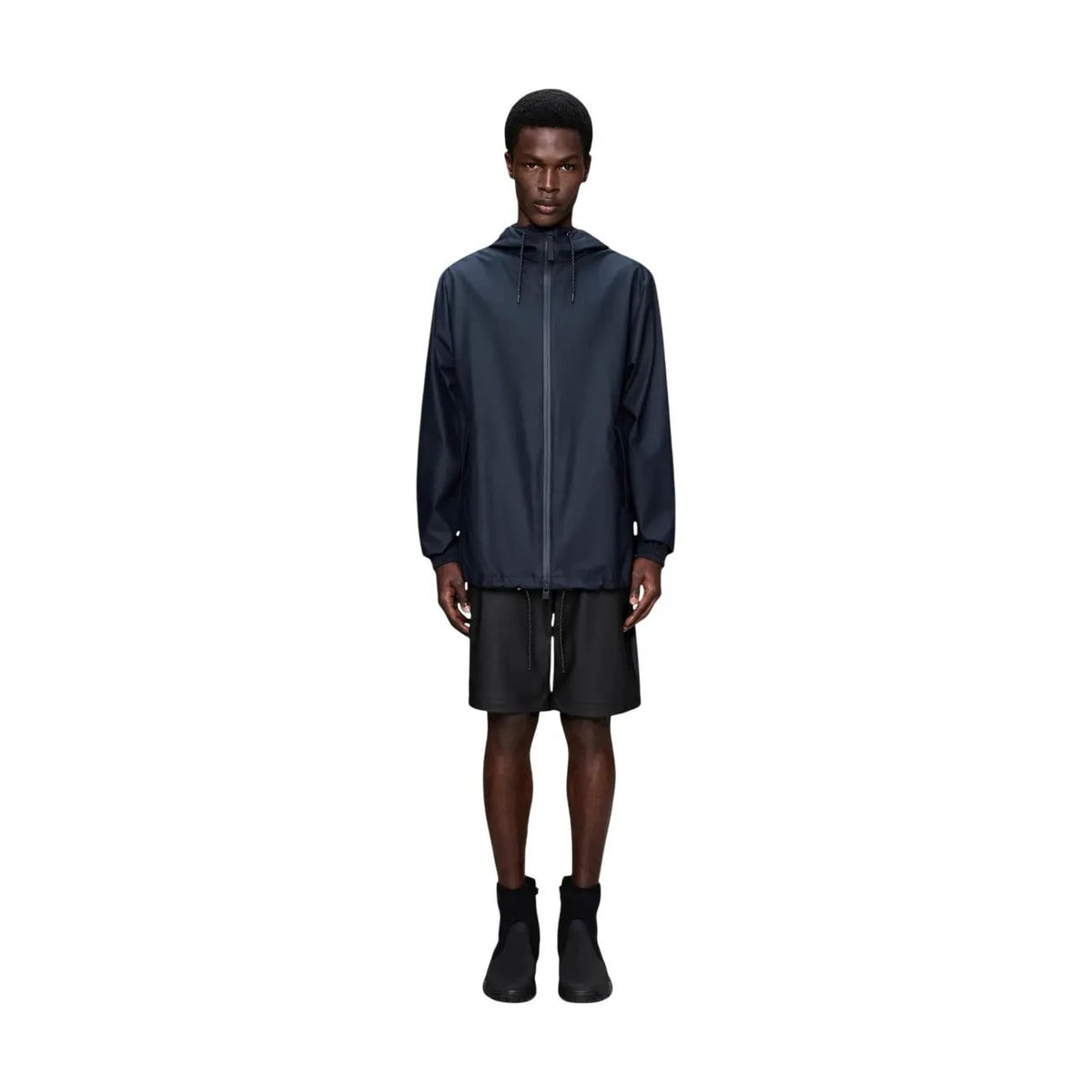 Rains Men's Storm Breaker Blue Hooded Jacket