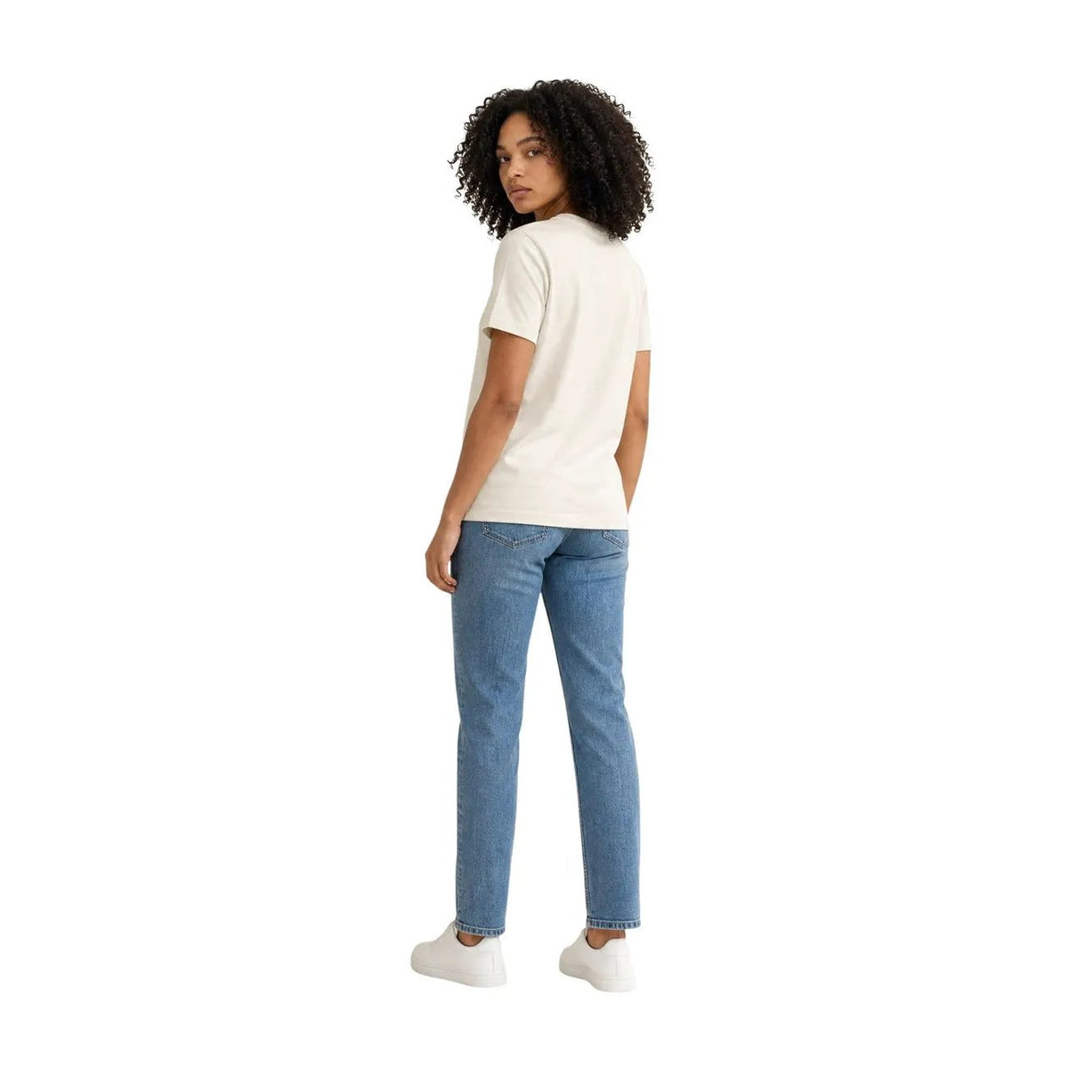 Calvin Klein Jeans Women's White Cotton T-Shirt