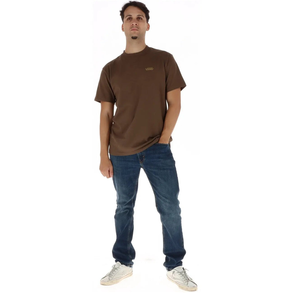 Vans Men's Brown Cotton T-Shirt