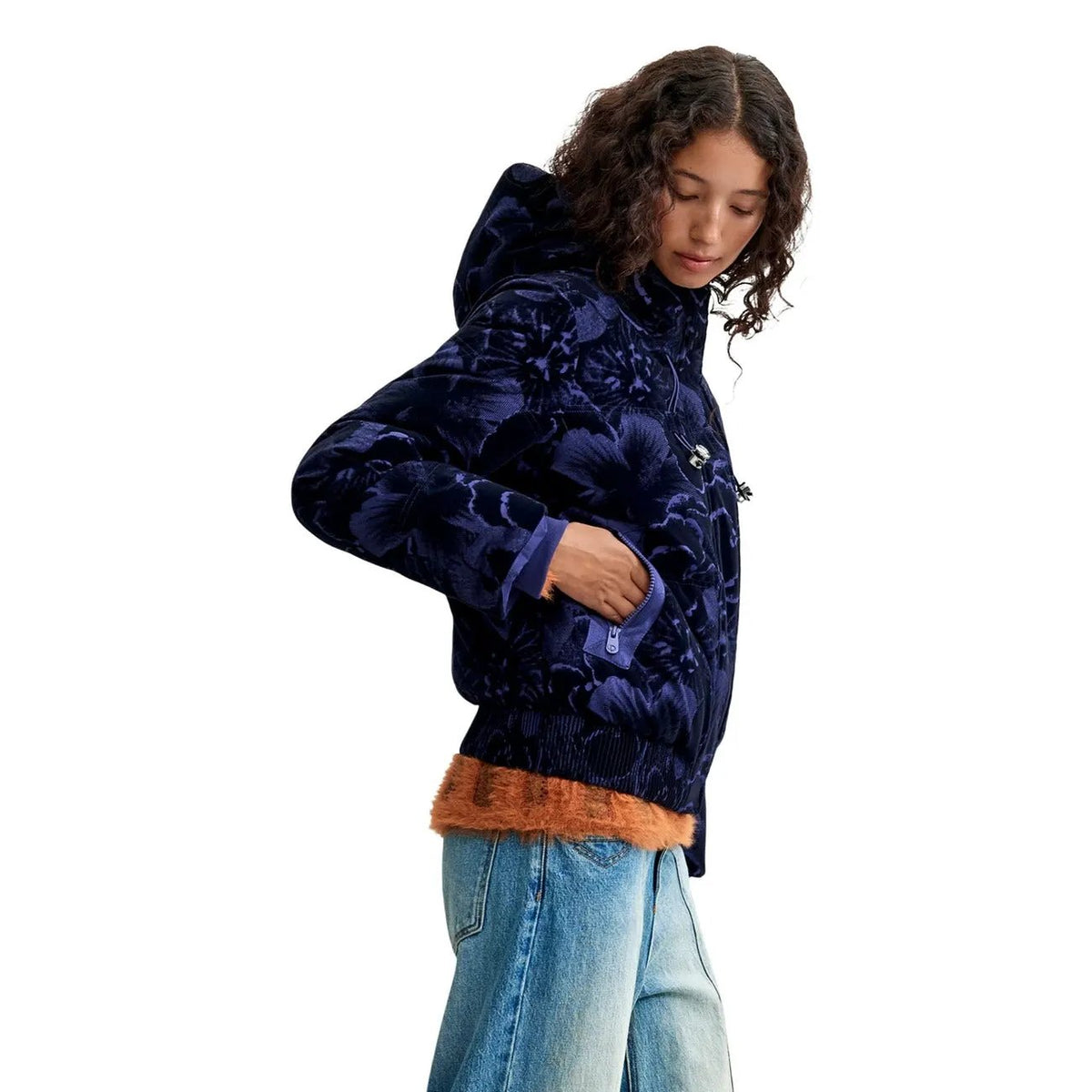 Desigual Women's Ibiscus Blue Puffer Jacket
