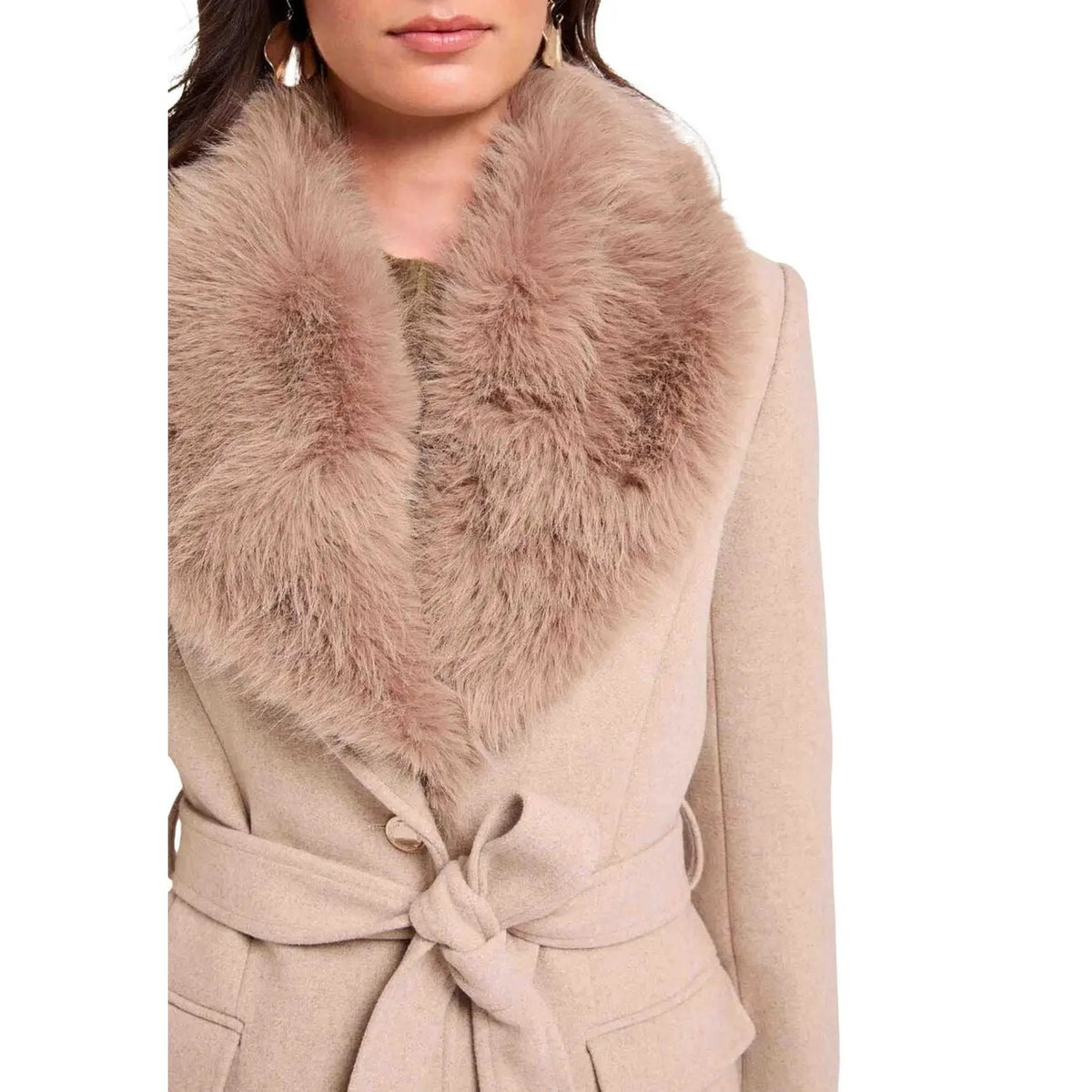 Morgan de Toi Women's Beige Wool Blend Coat