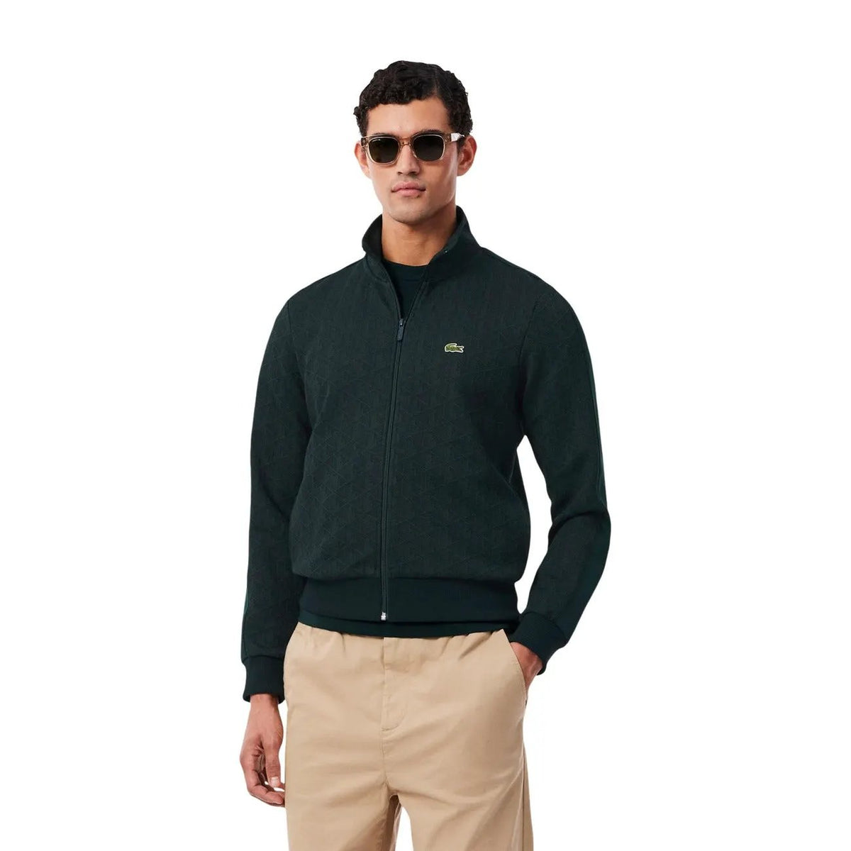 Lacoste Men's Green Cotton Hoodie