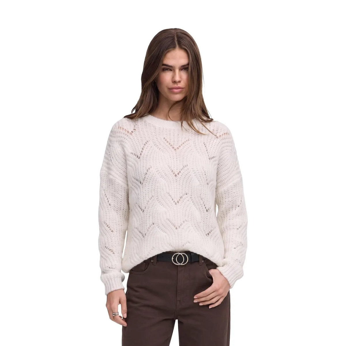 Only Women's Hanja Brown Glitter Sweater