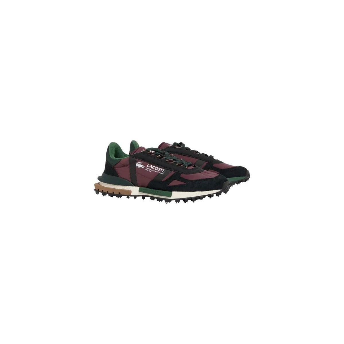 Lacoste Men's Elite Active Bordeaux Leather Sneakers