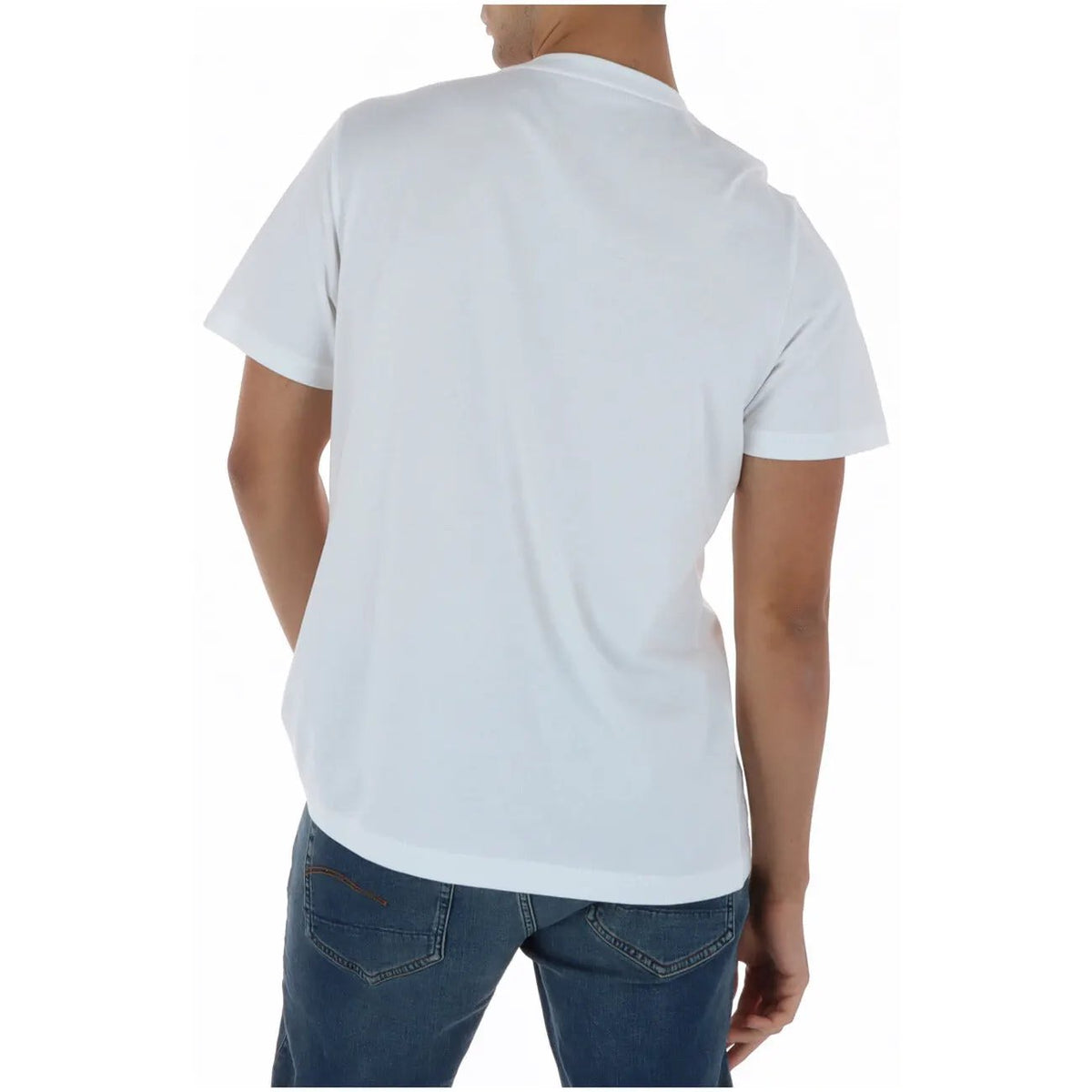 Psycho Bunny Men's White Printed Cotton T-Shirt MT0200237