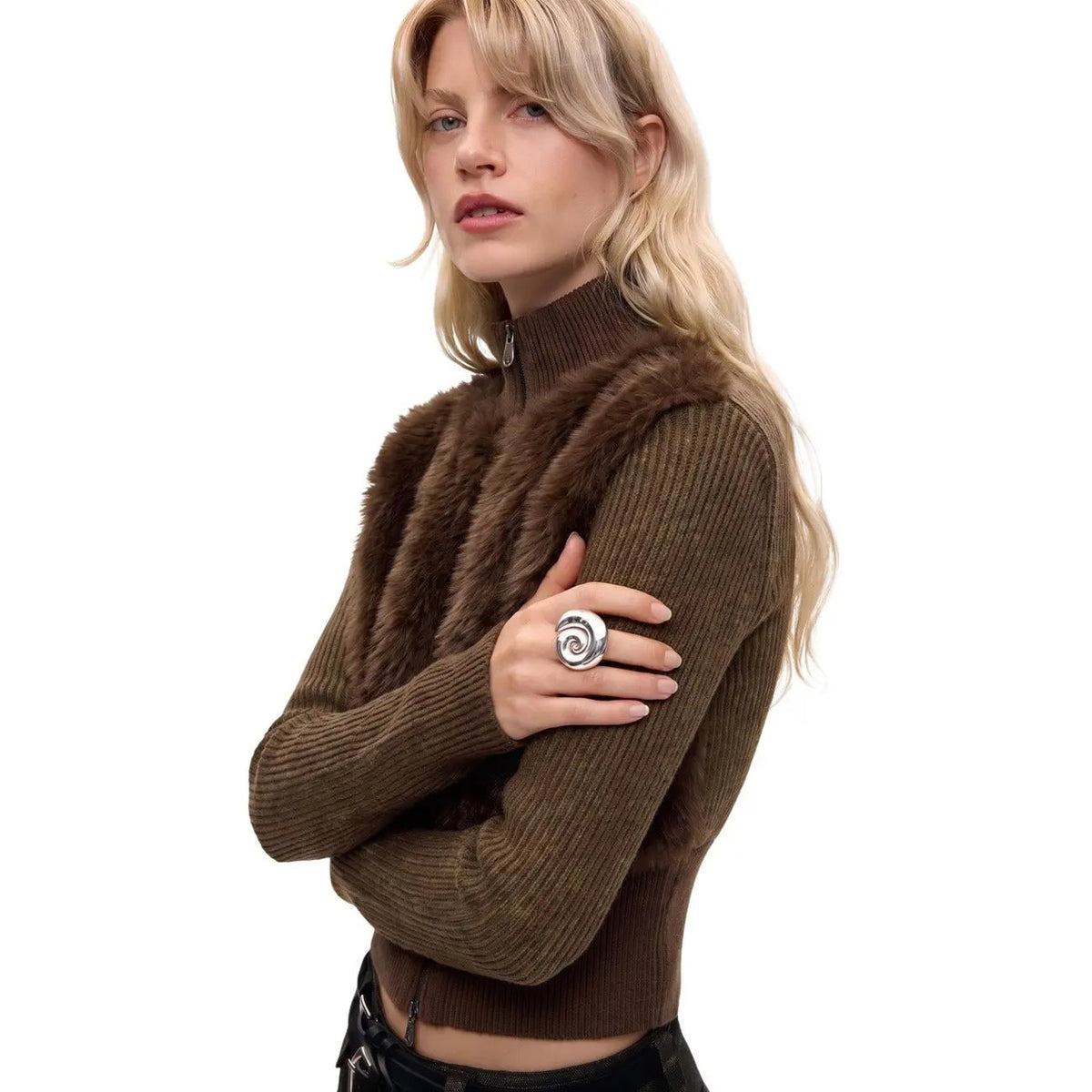 Desigual Women's Veget Brown Cardigan