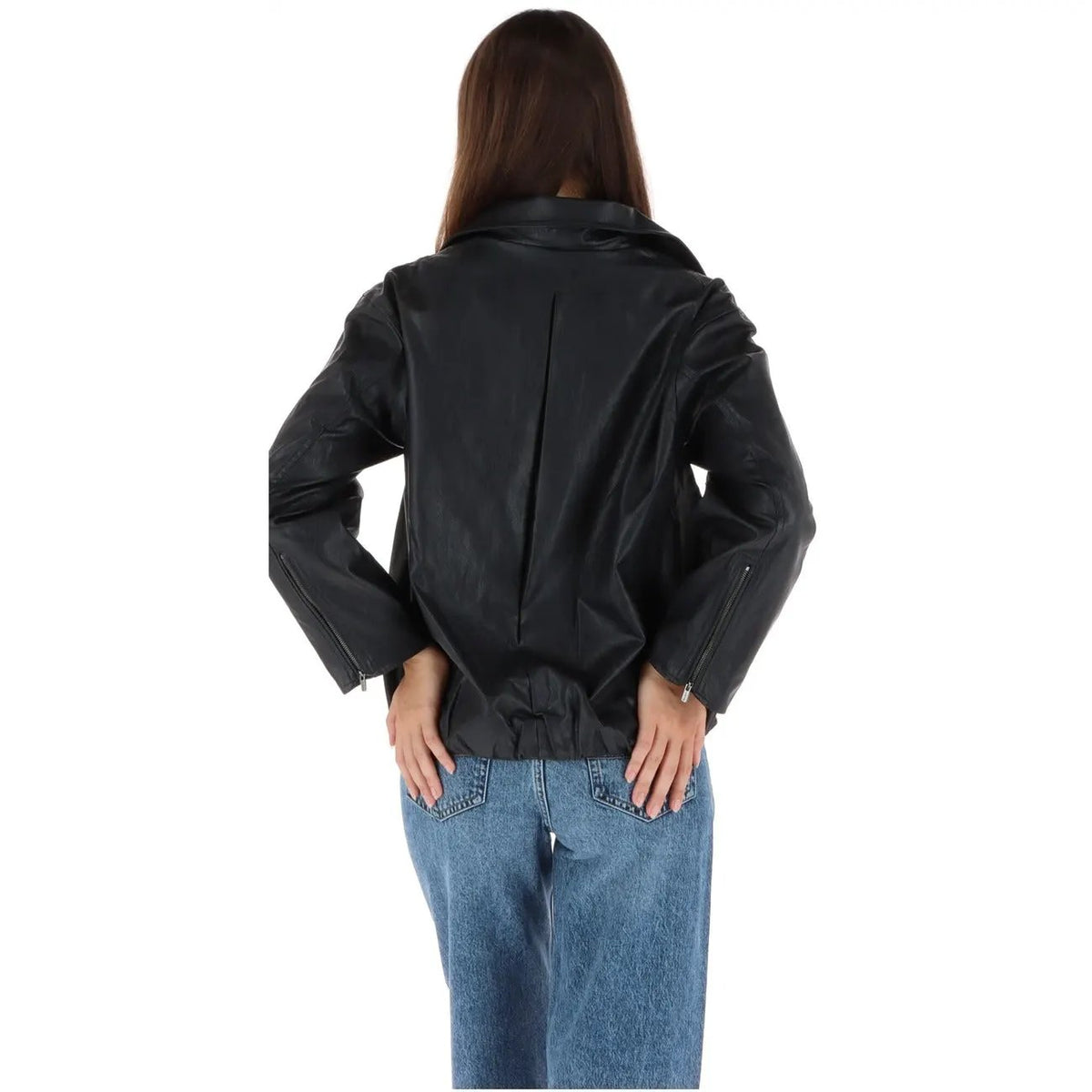 Pepe Jeans Women's Black Faux Leather Jacket