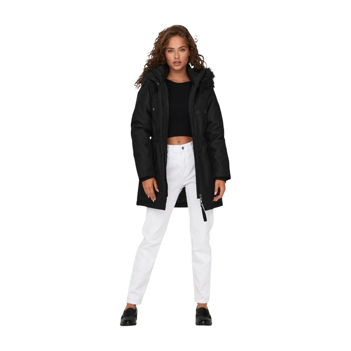 Only Women's Iris Black Hooded Winter Parka