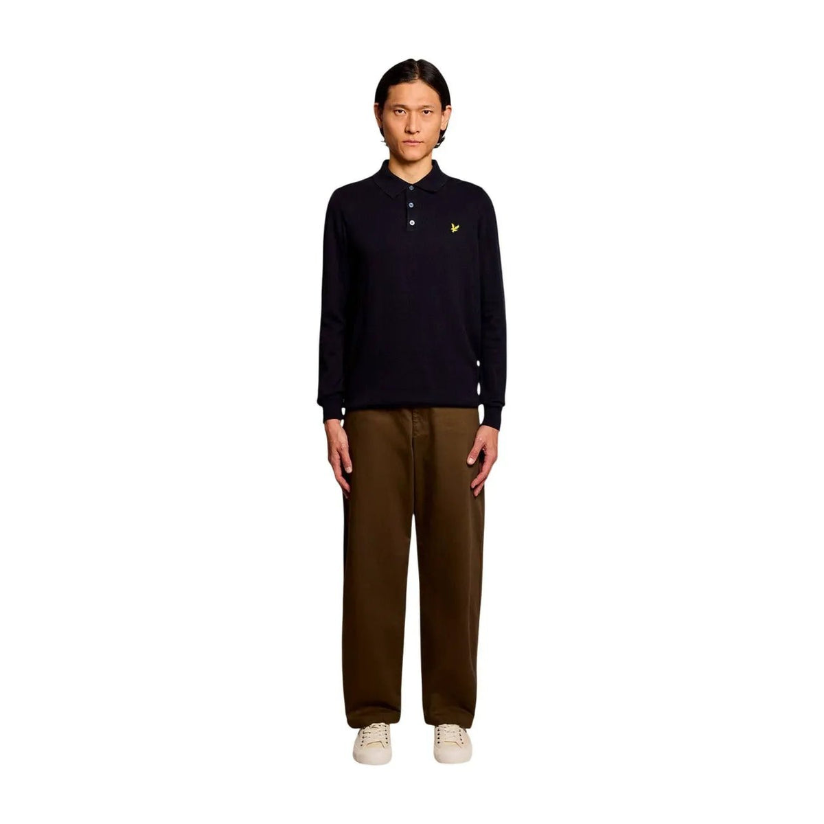 Lyle & Scott Men's Blue Cotton Merino Sweater