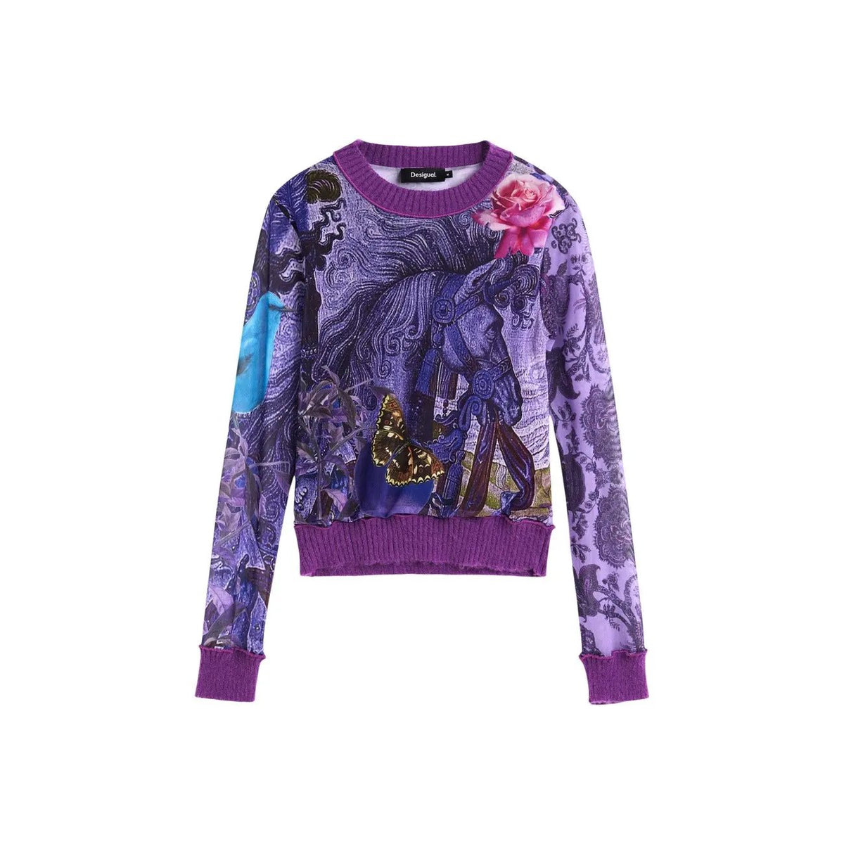 Desigual Women's Horse Lacroix Purple T-Shirt
