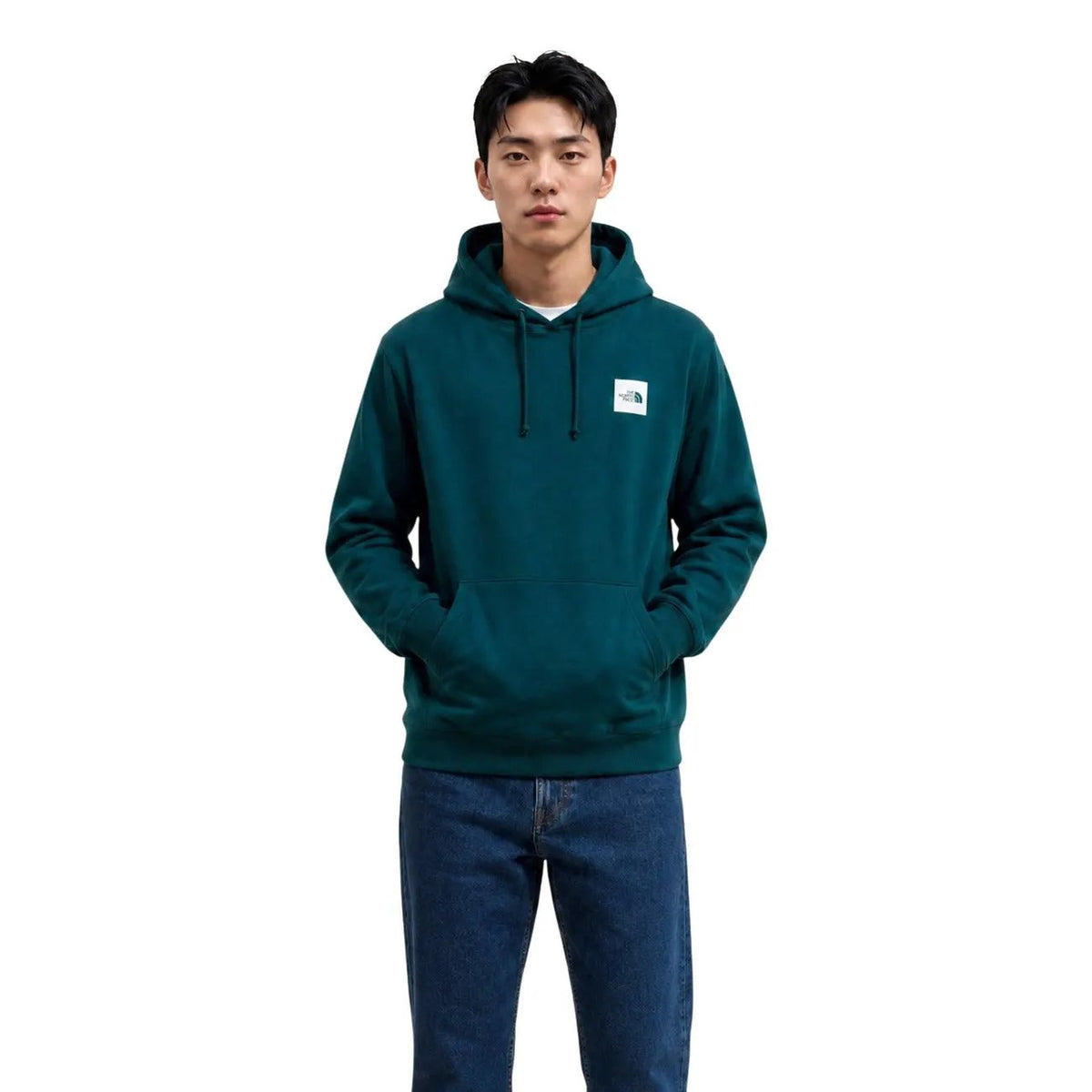 The North Face Men's Box Logo Green Hoodie