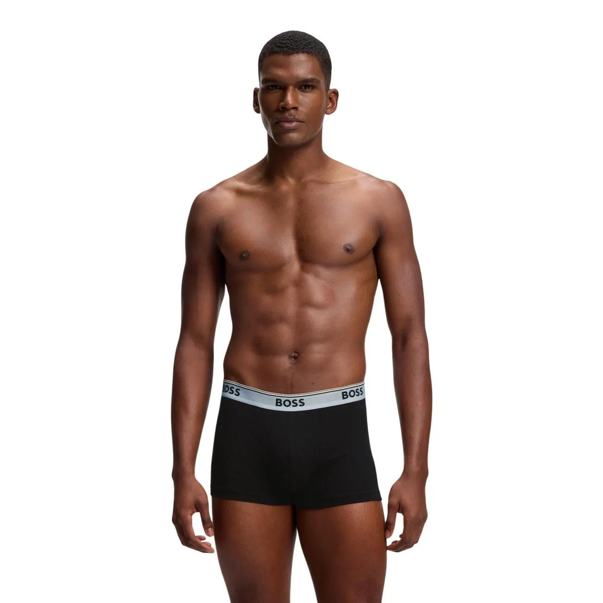 Boss Men's Power Black Cotton Trunks 3 Pack