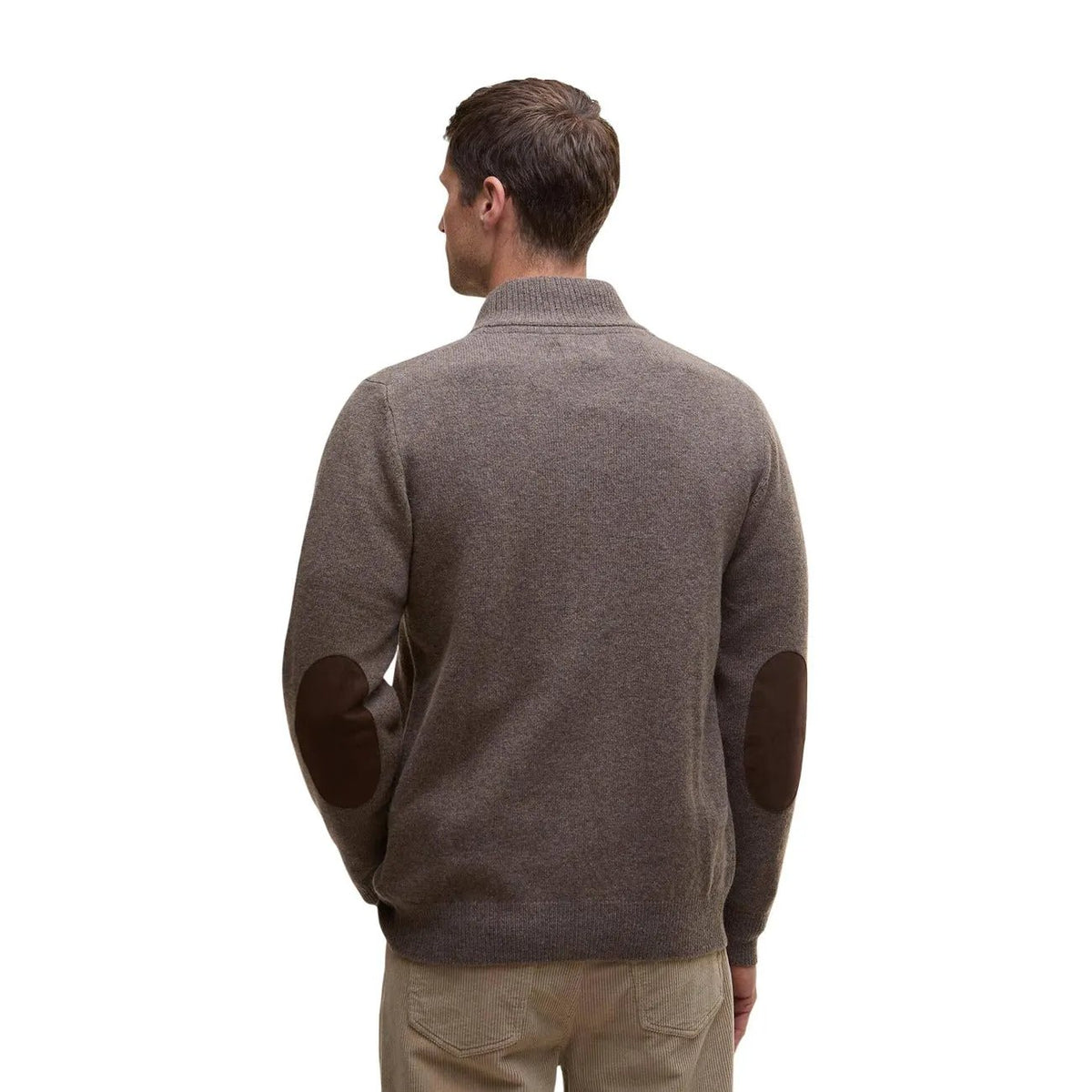 Barbour Men's Essential Patch Green Wool Cardigan