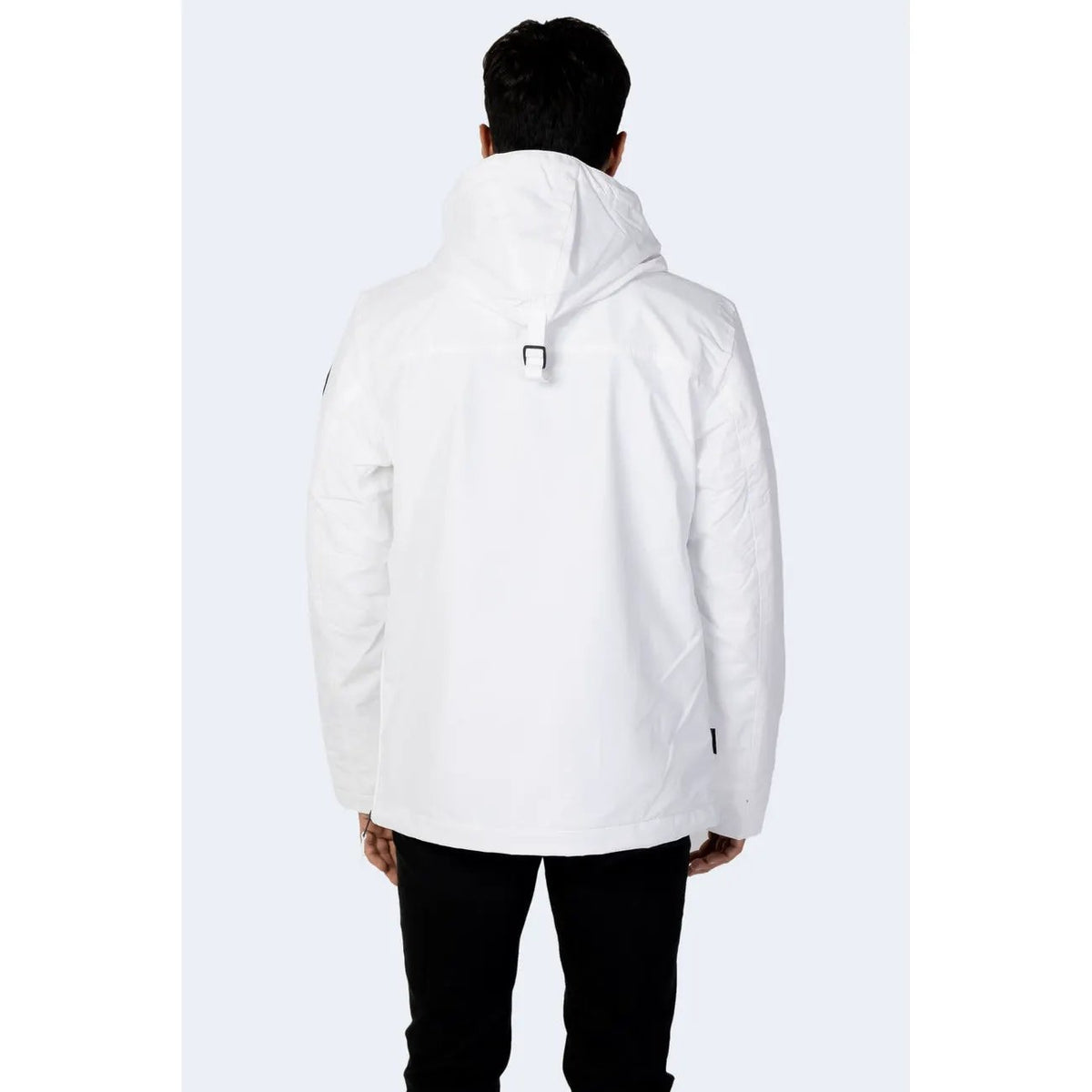 Napapijri Men's White Nylon Hooded Jacket