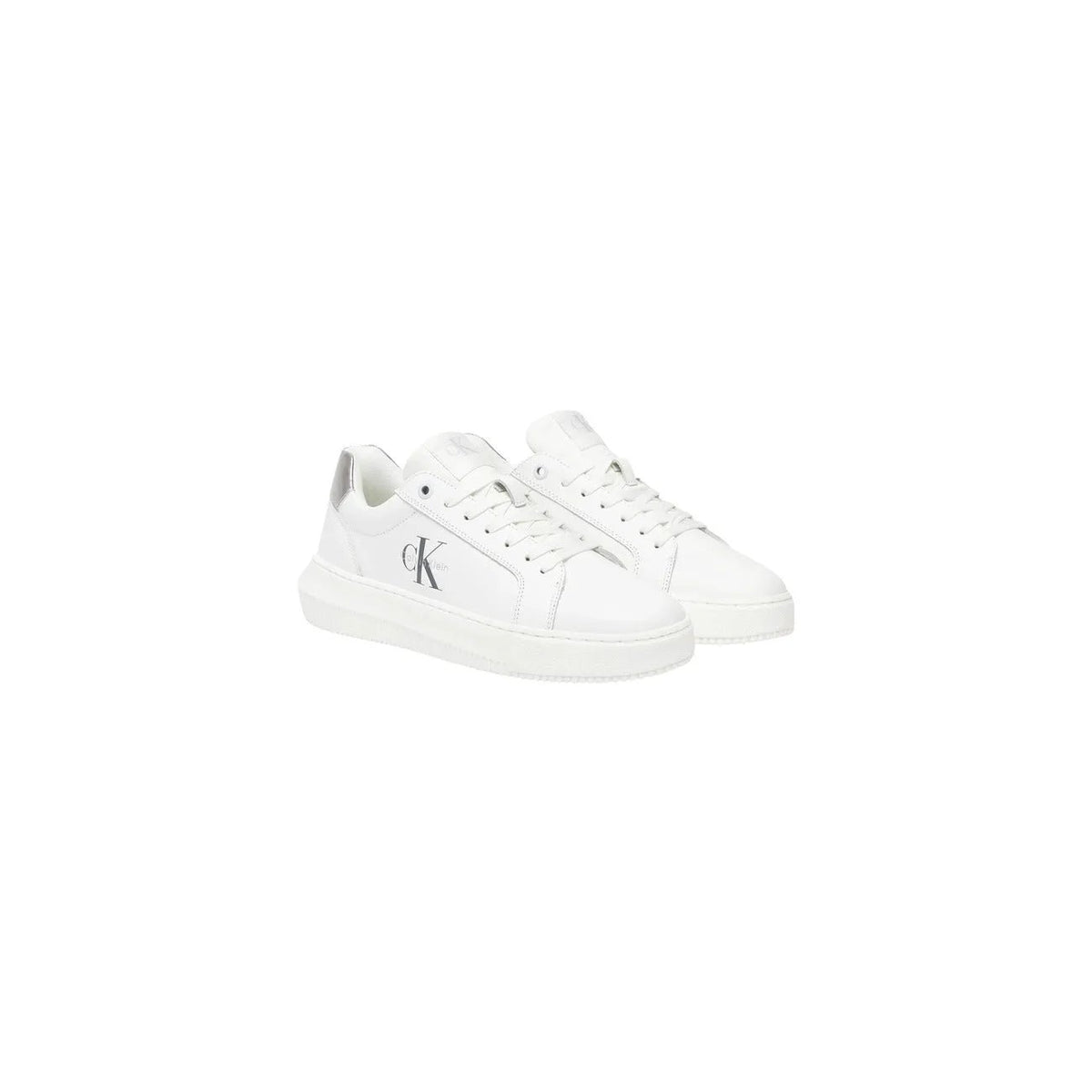 Calvin Klein Jeans Women's White Leather Sneakers