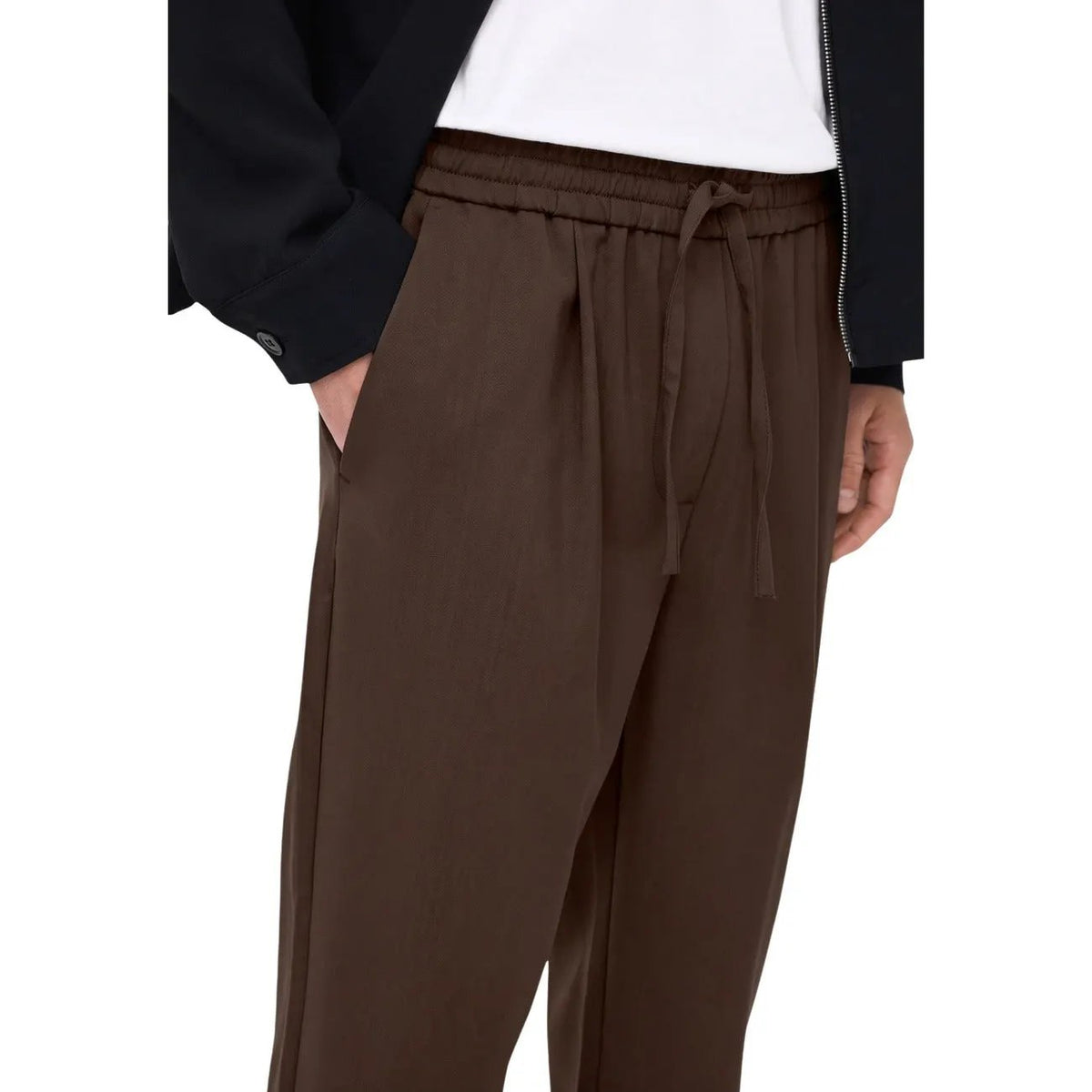 Only & Sons Men's Will Brown Loose Trousers