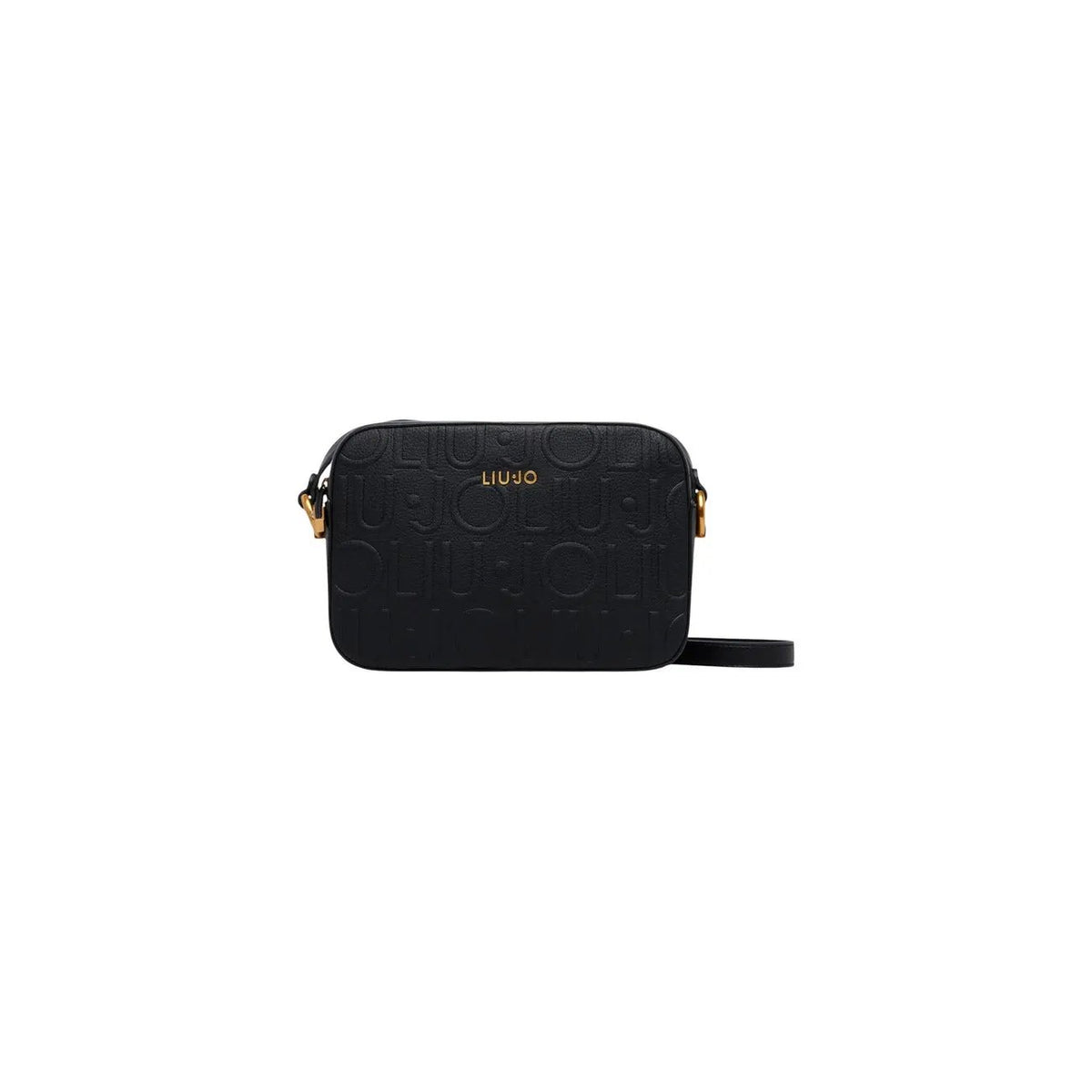 Liu Jo Women's Black Faux Leather Shoulder Bag with Zip Top