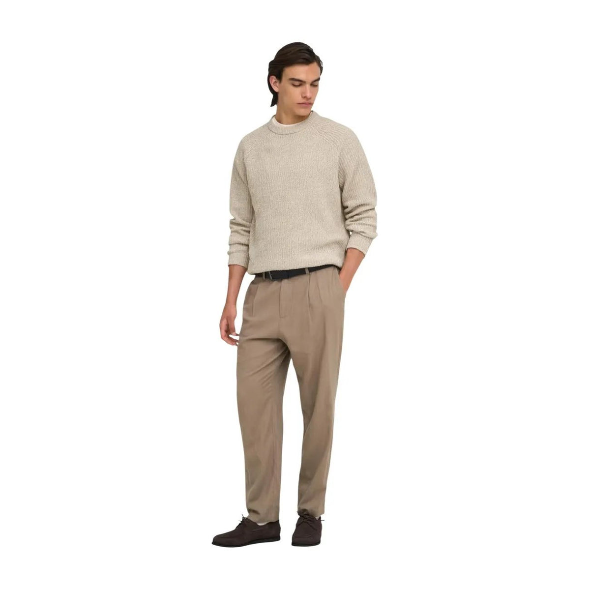 Only & Sons Men's Join Beige Raglan Sweater