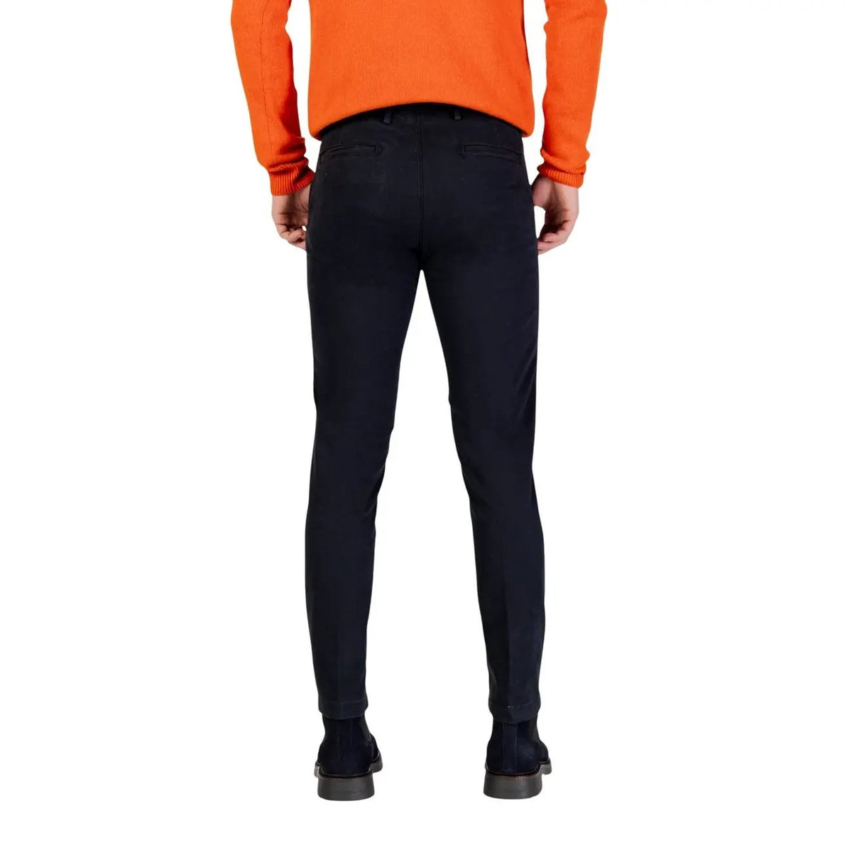 Borghese Men's Blue Cotton Trousers