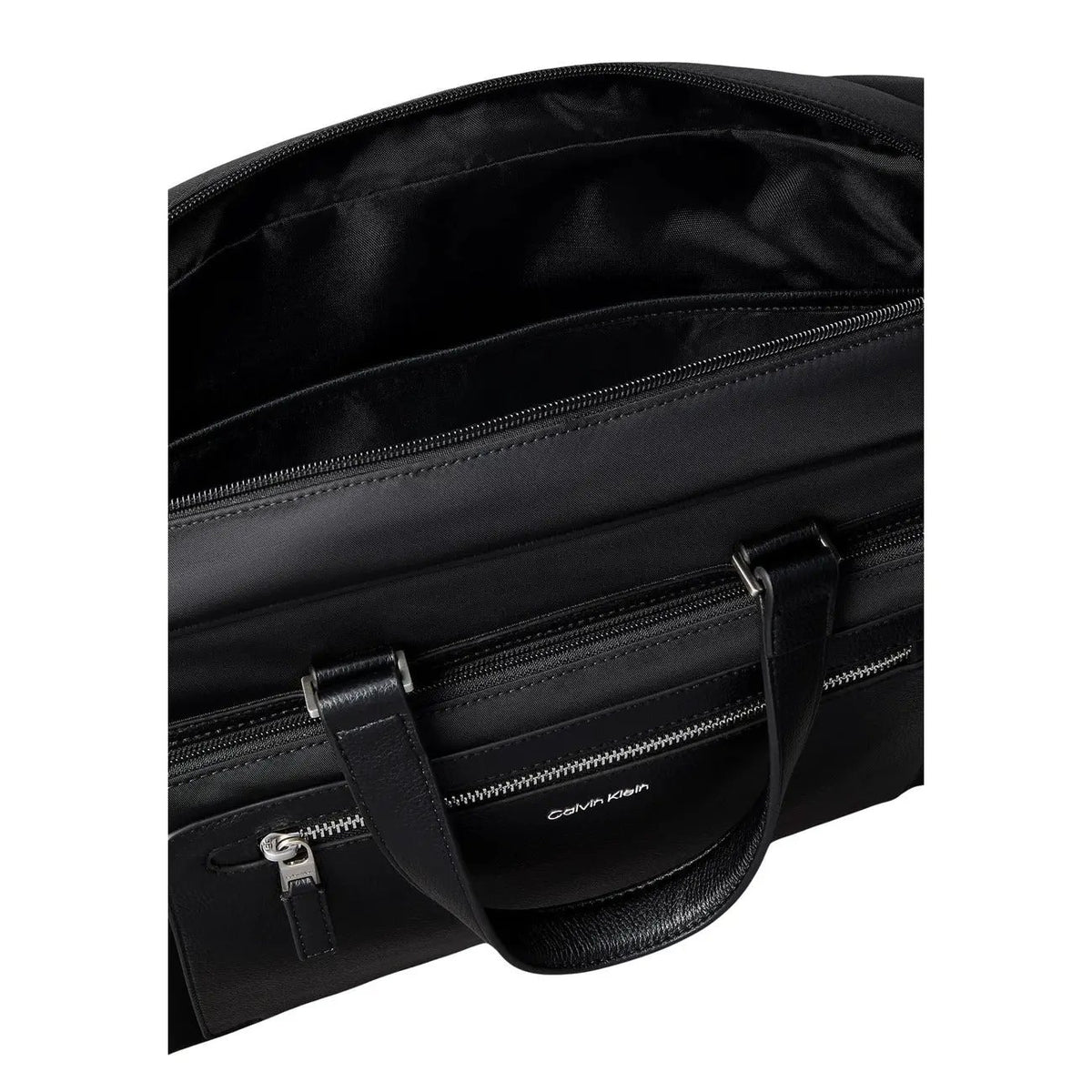 Calvin Klein Men's Raised Logo Black Slim Commuter Bag