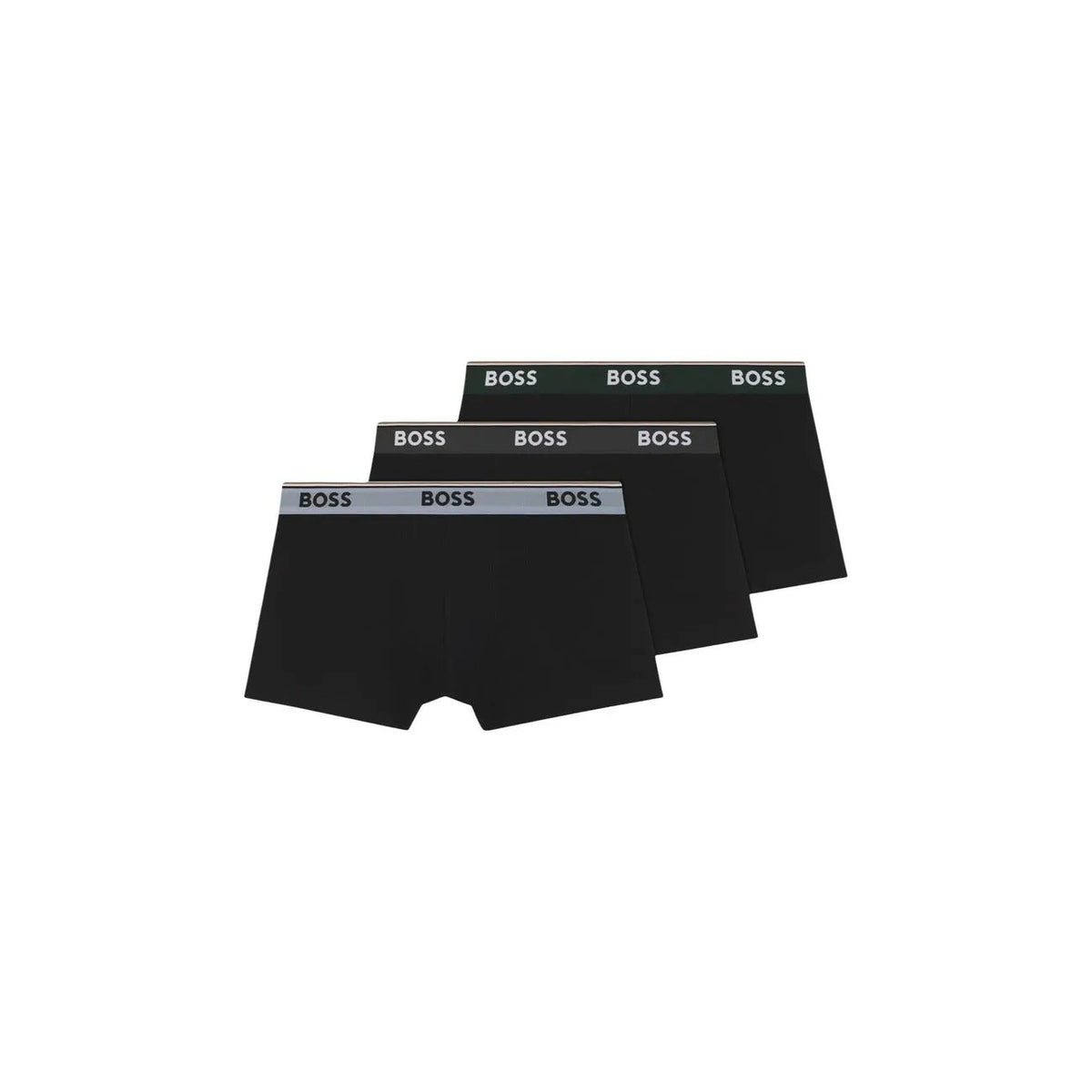 Boss Men's Power Black Cotton Trunks 3 Pack