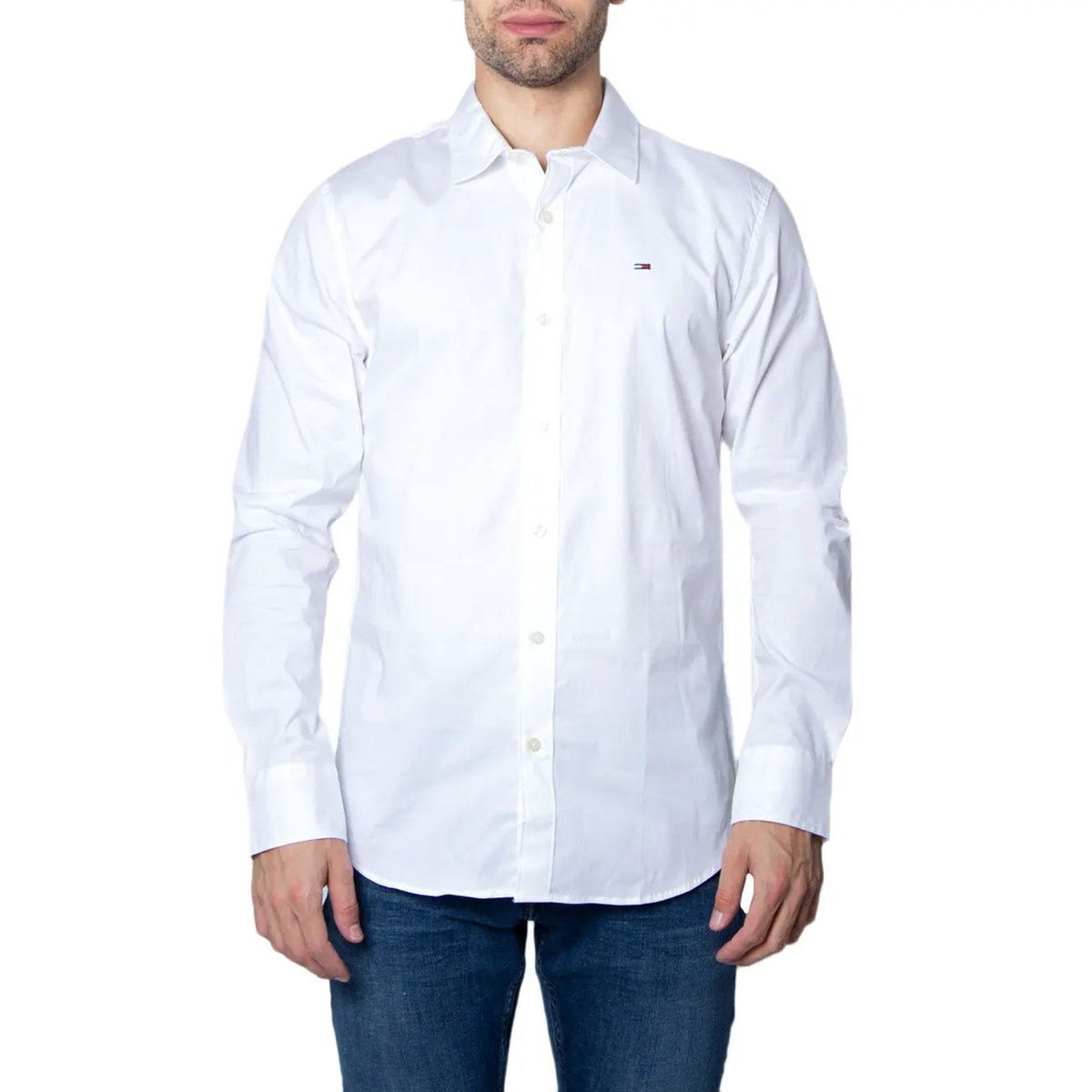 Tommy Hilfiger Men's White Cotton Shirt