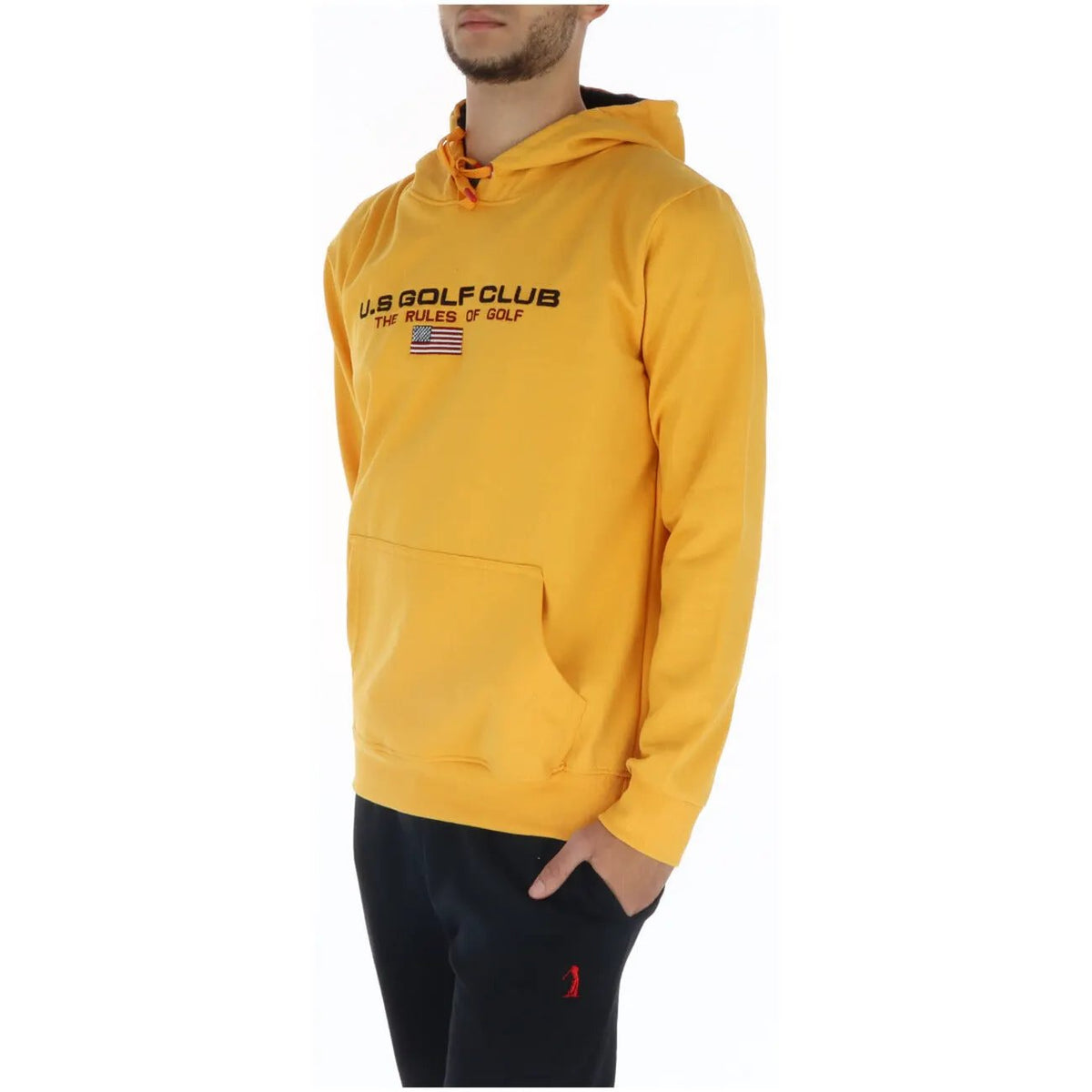 U.S. Golf Club Men's Mustard Printed Hoodie