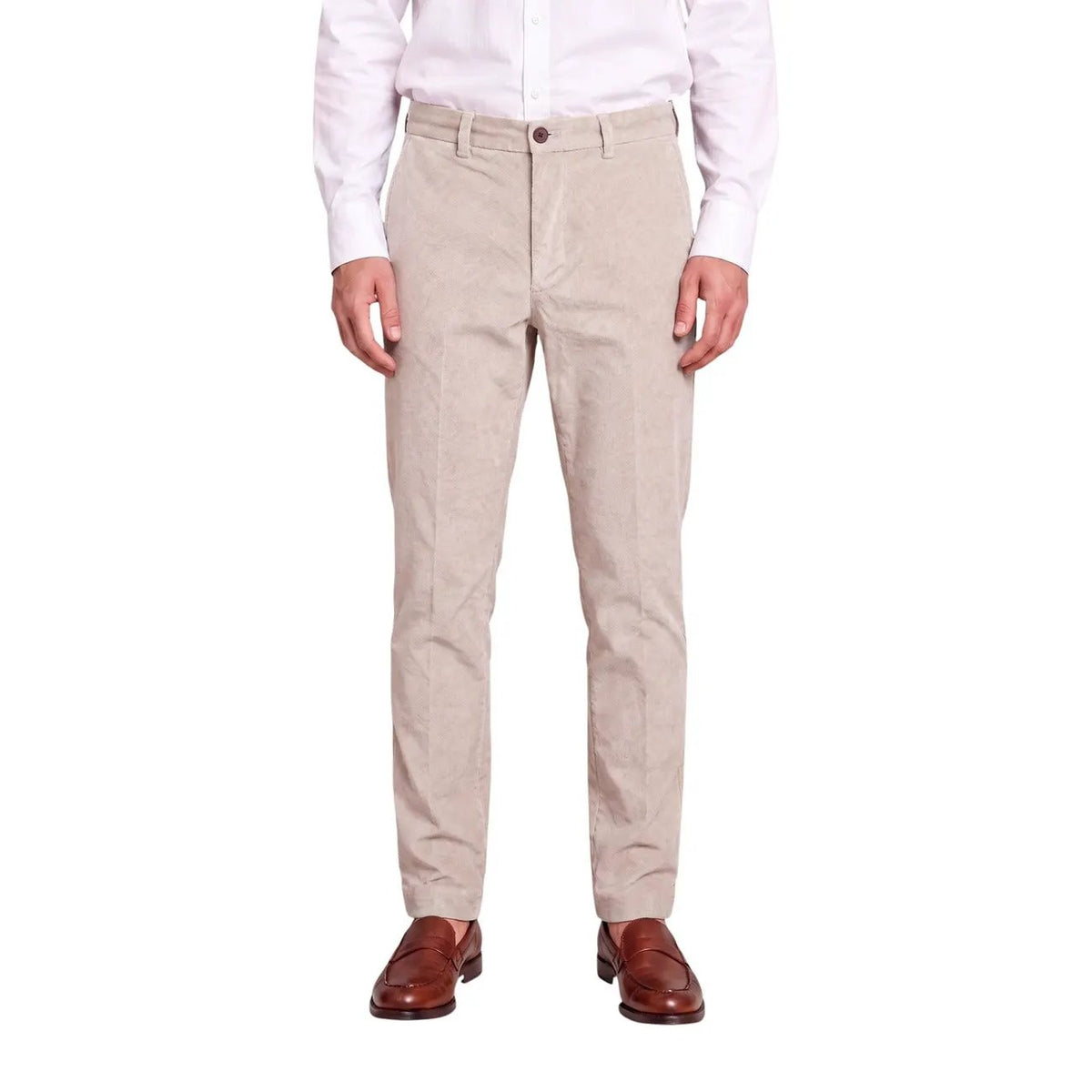 Borghese Men's Caligola Brown Corduroy Trousers