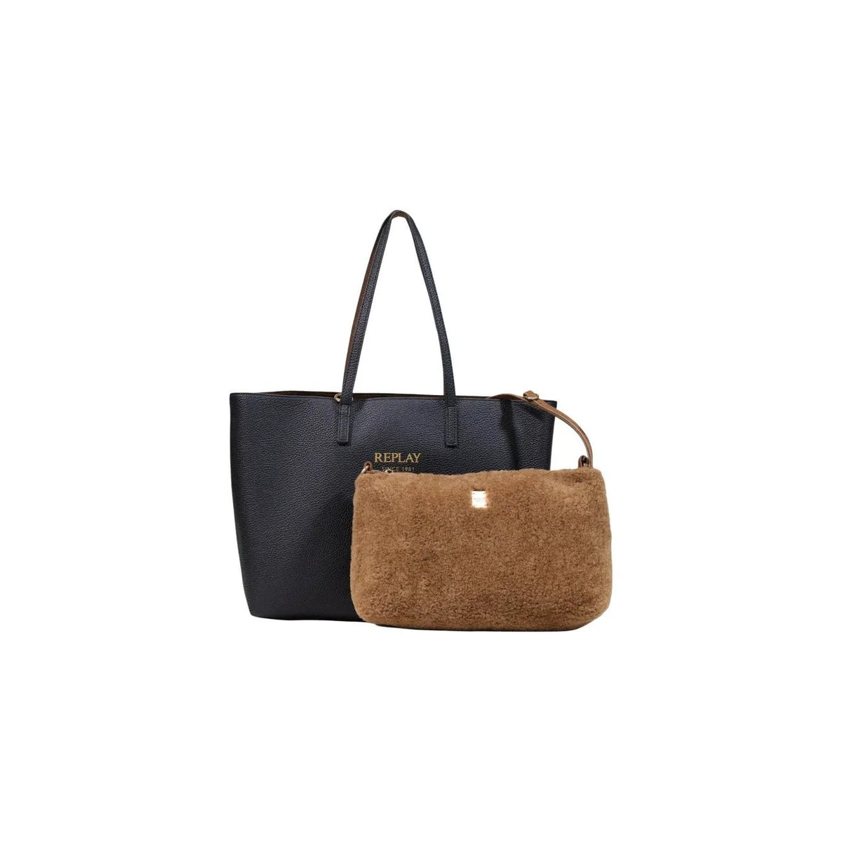 Replay Women's Plain Black Handbag