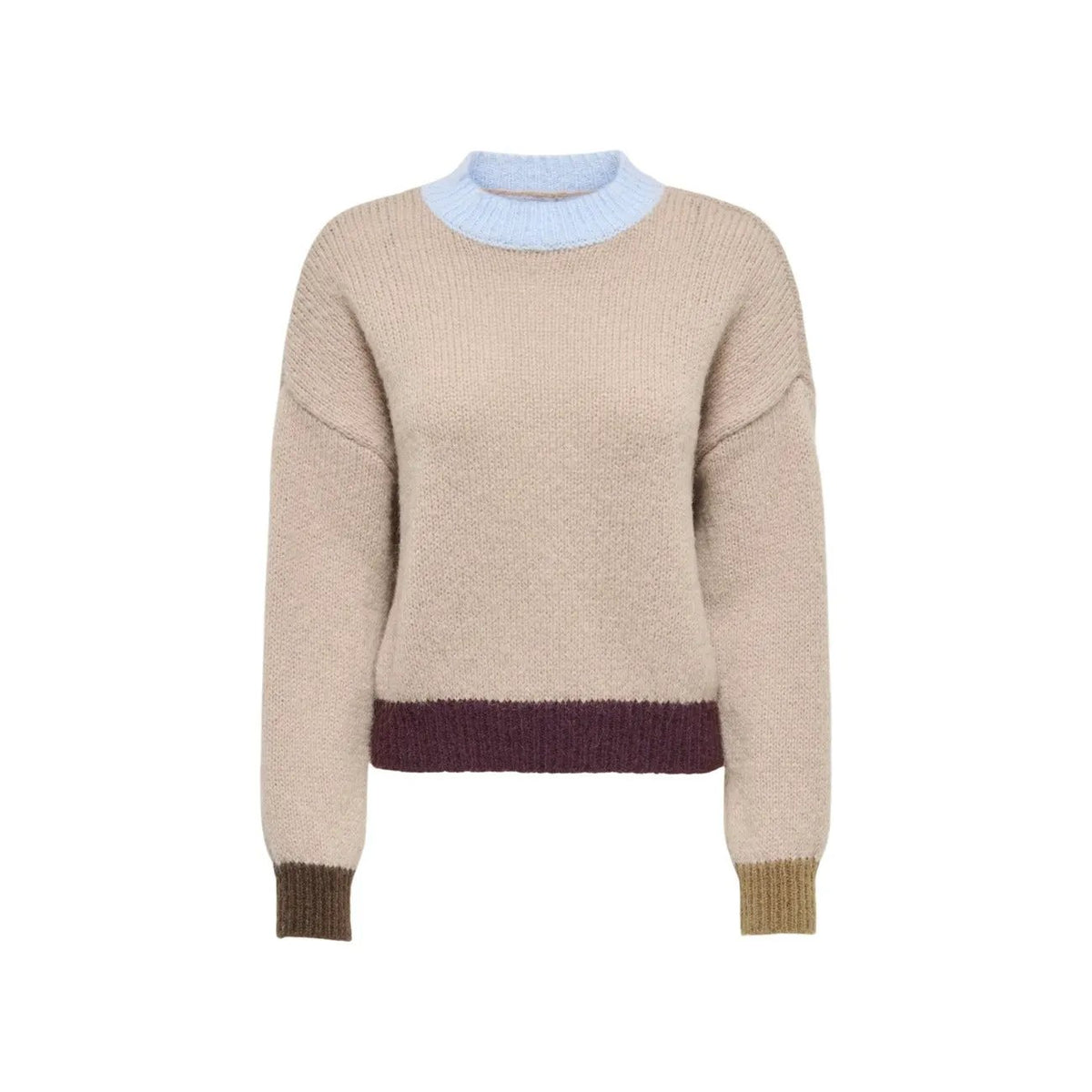Only Women's Olina Beige High Neck Sweater