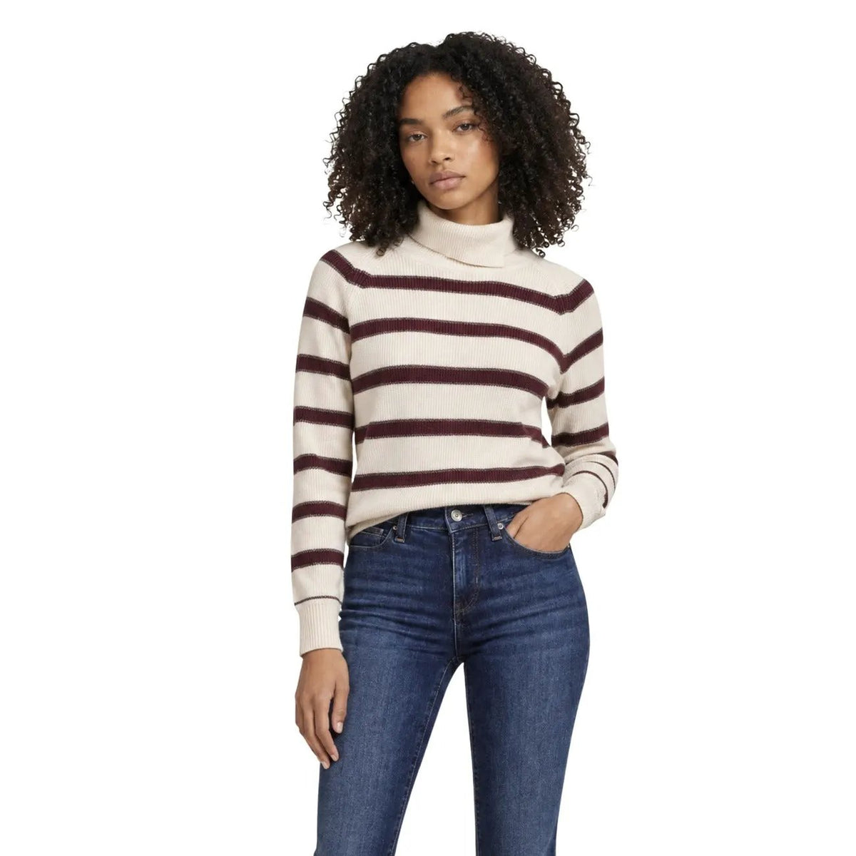 Choral Women's Bordeaux Striped Sweater
