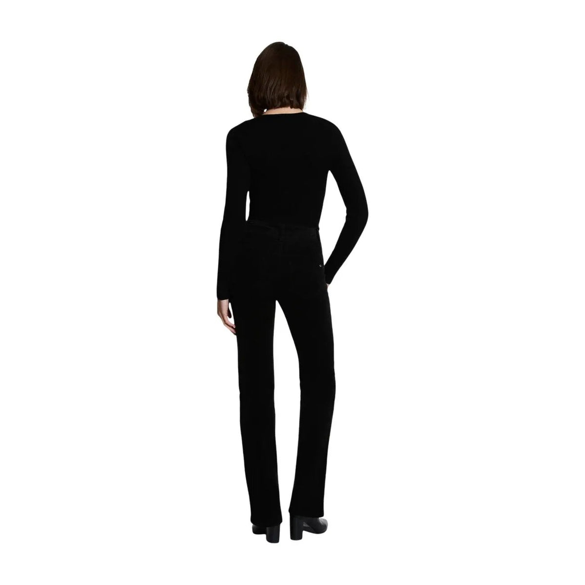 Morgan de Toi Women's Black V Neck Sweater