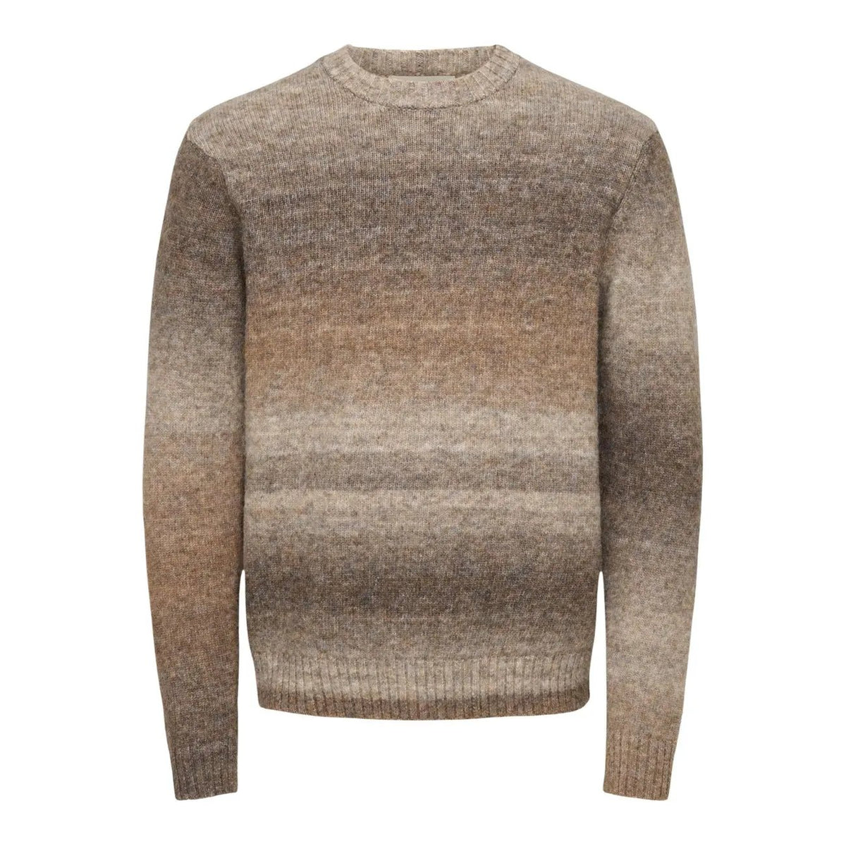 Only & Sons Men's Mack Brown Gradient Sweater