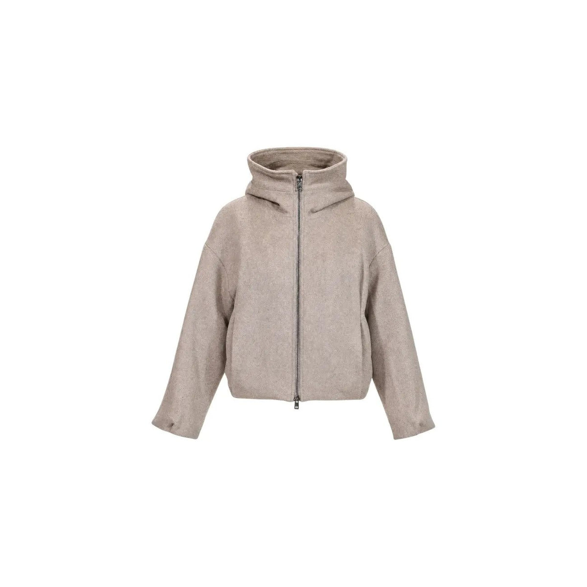 Choral Women's Beige Wool Hooded Jacket