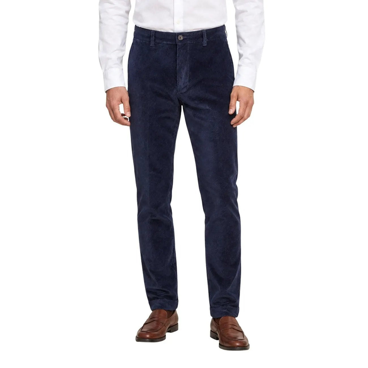 Borghese Men's Caligola Brown Corduroy Trousers