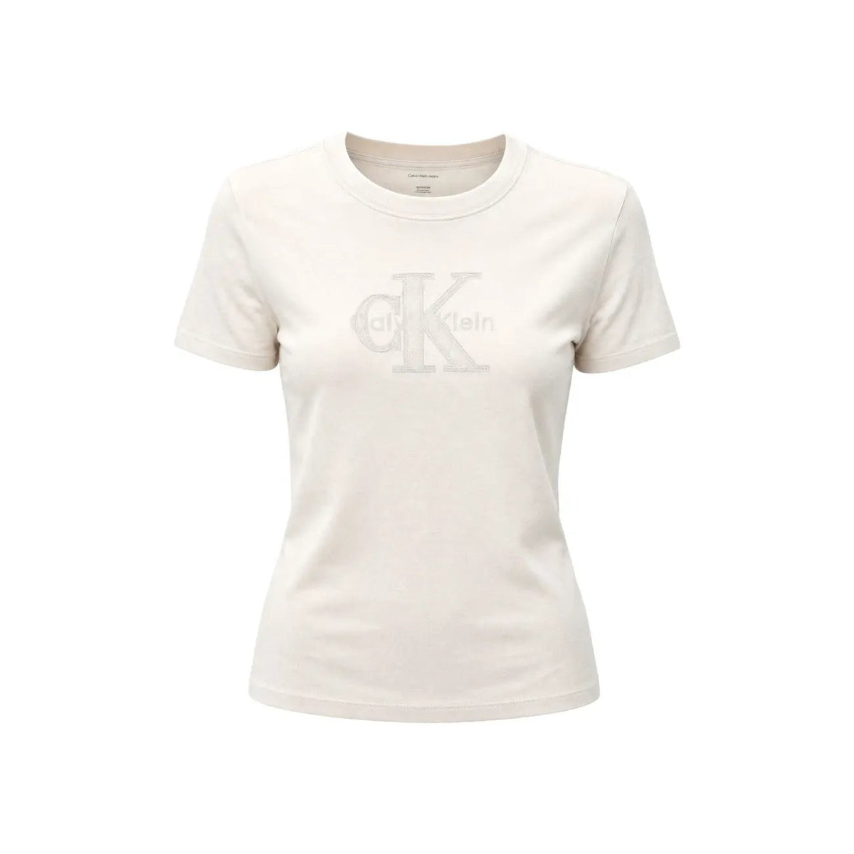 Calvin Klein Jeans Women's White Cotton T-Shirt