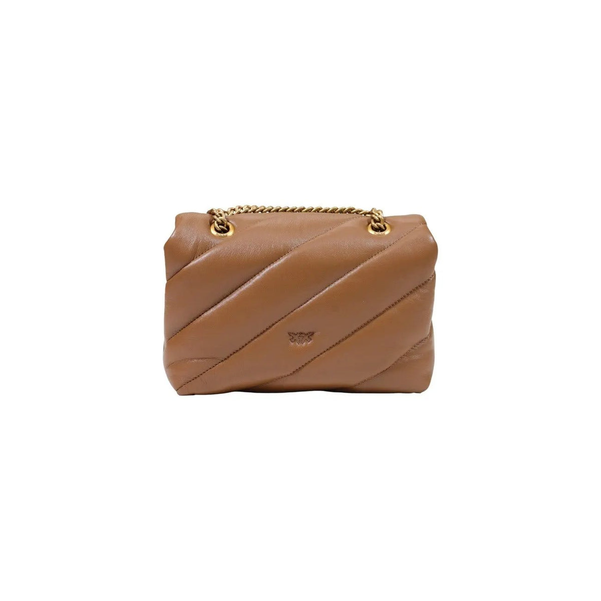Pinko Women's Puff Brown Leather Handbag