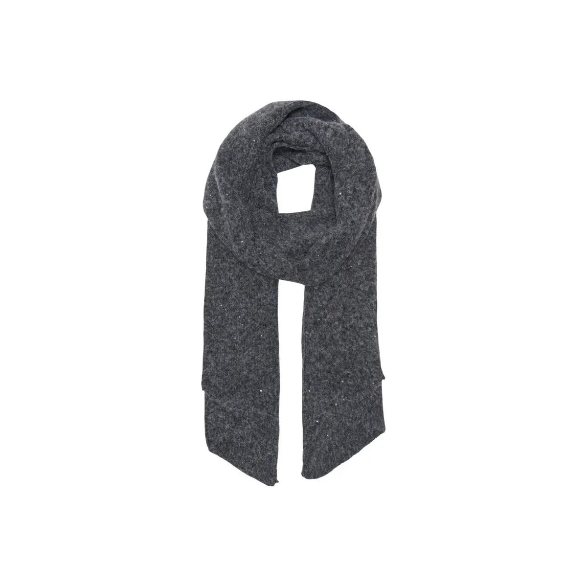 Only Women's Sola Grey Glitter Knit Scarf