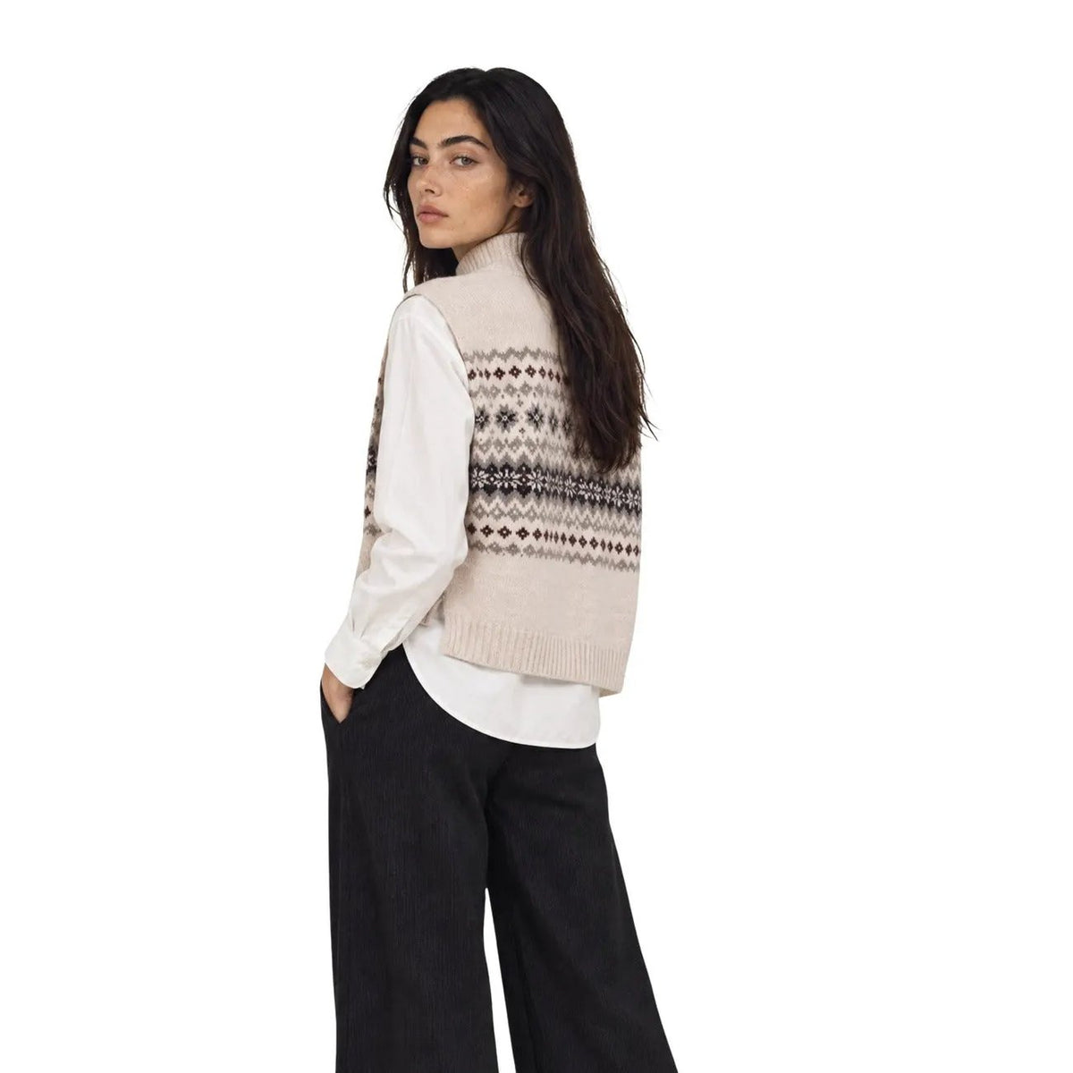 Pieces Women's Annie White Knit Neck Warmer