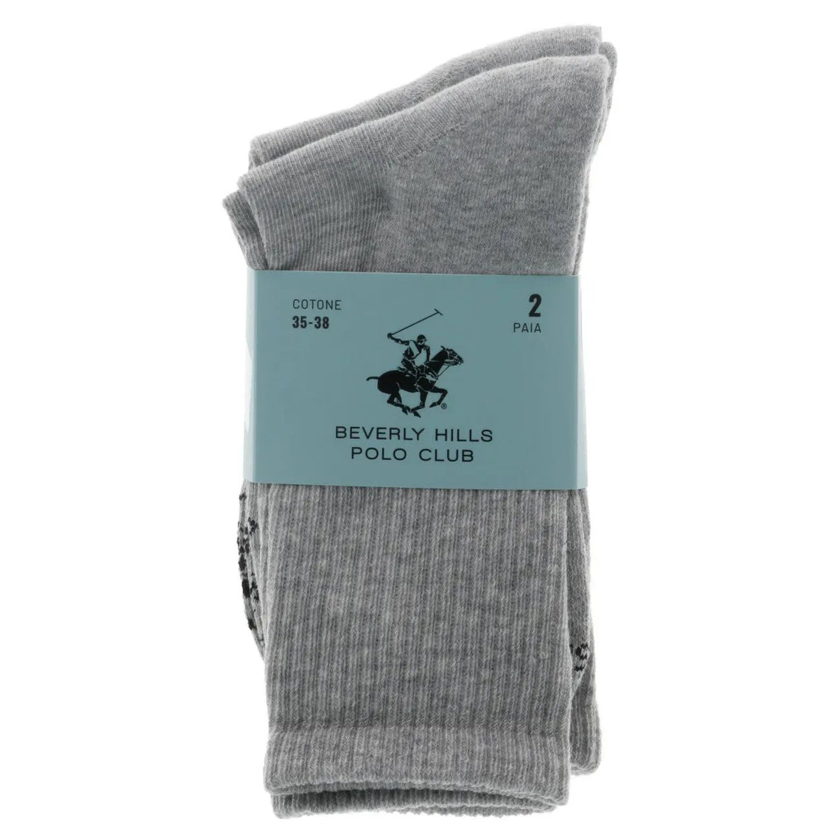 Beverly Hills Polo Club Men's Grey Cotton Socks