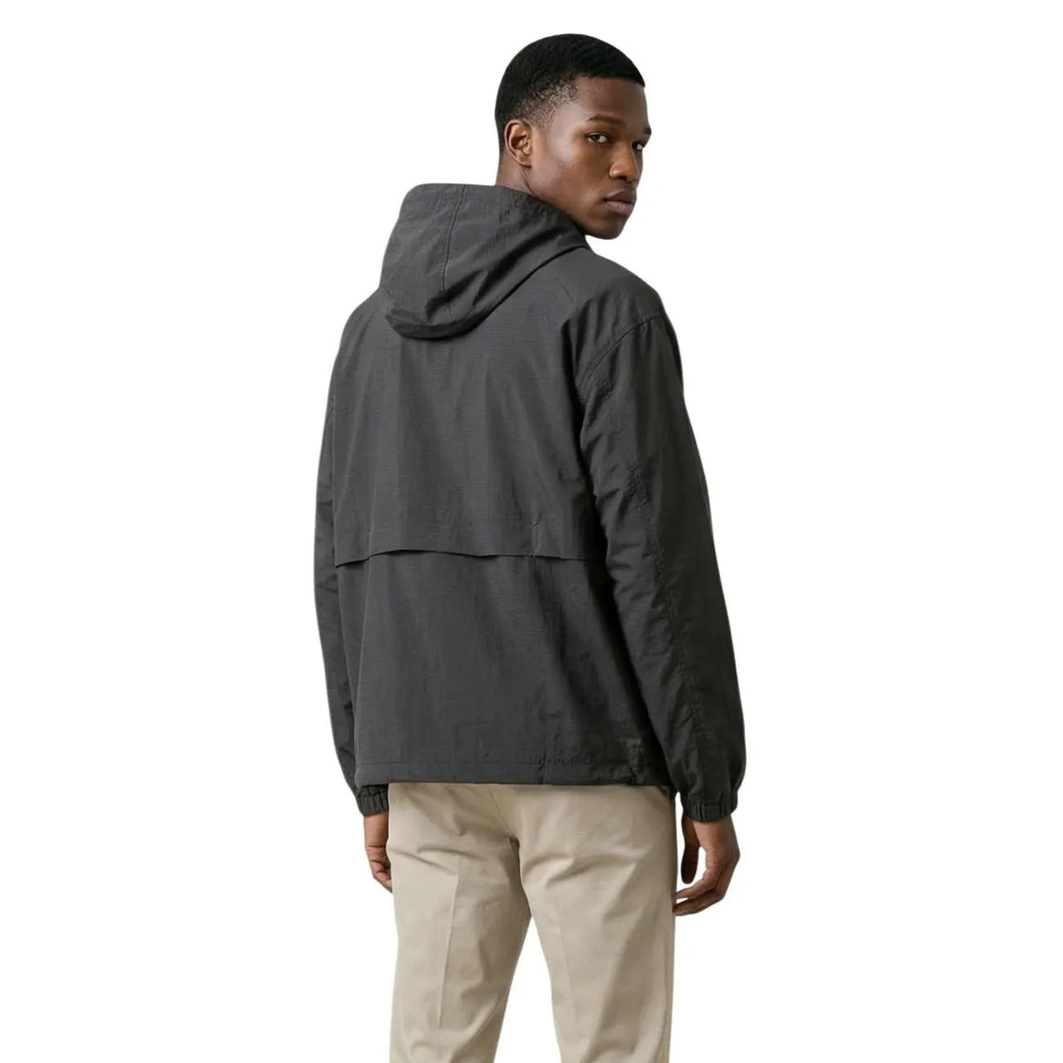 New Balance Men's Black Nylon Hooded Jacket