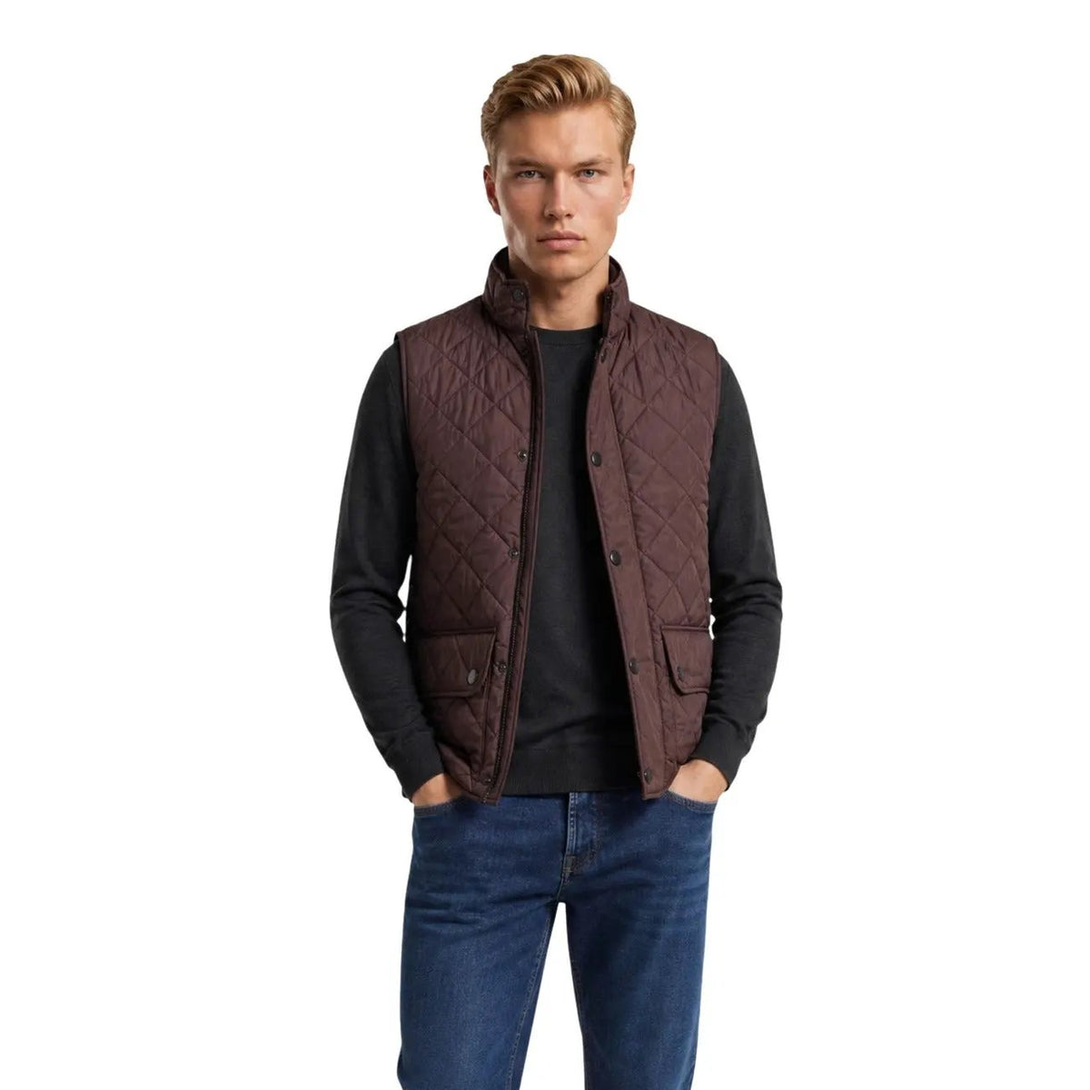 Barbour Men's Brown Lowerdale Vest for Fall and Winter