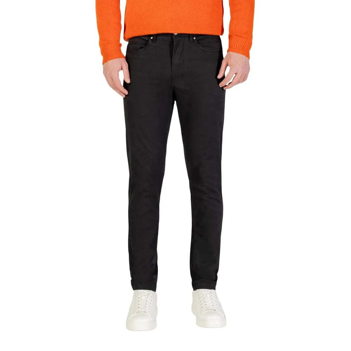 Borghese Men's Grey Cotton Trousers