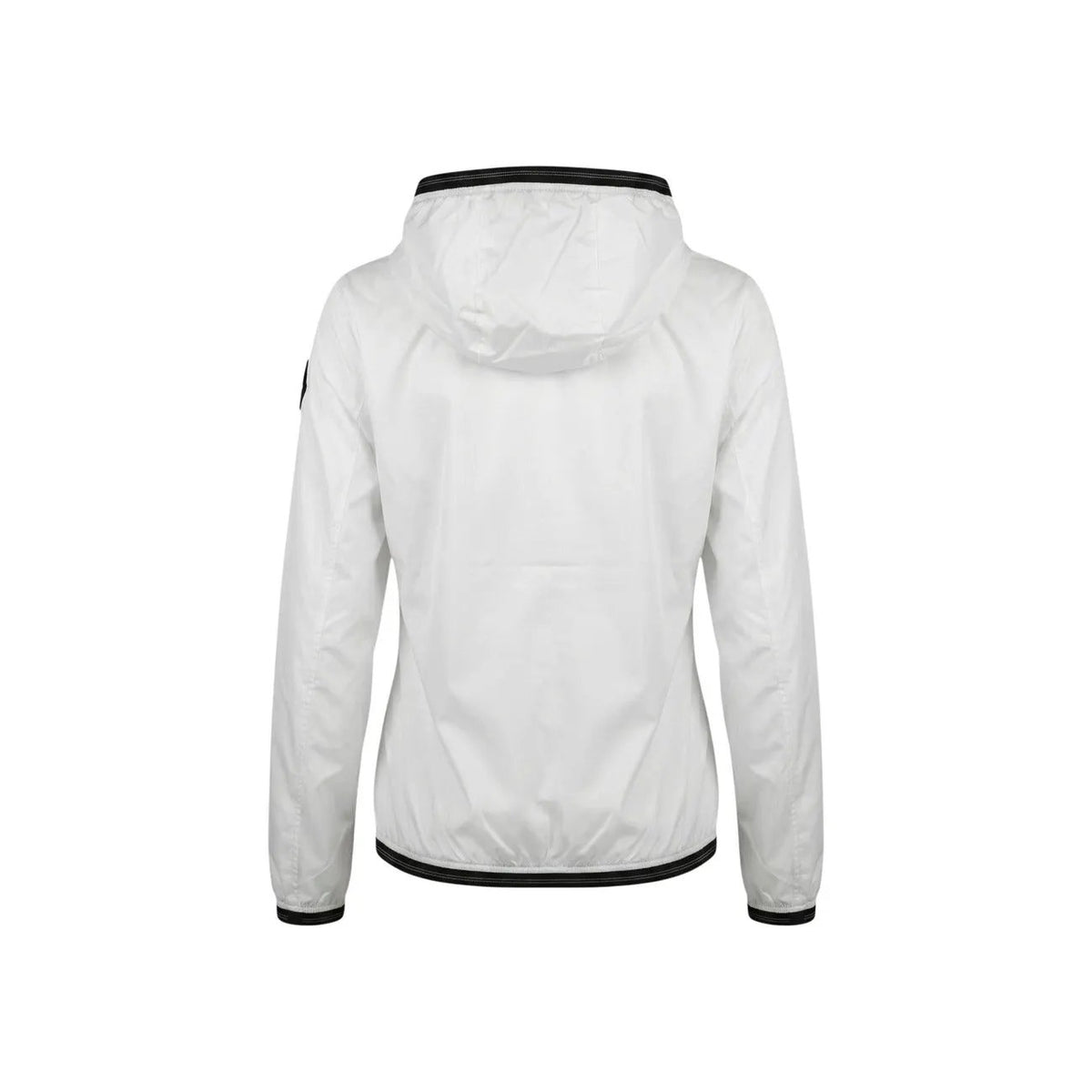 Blauer Women's White Nylon Hooded Jacket