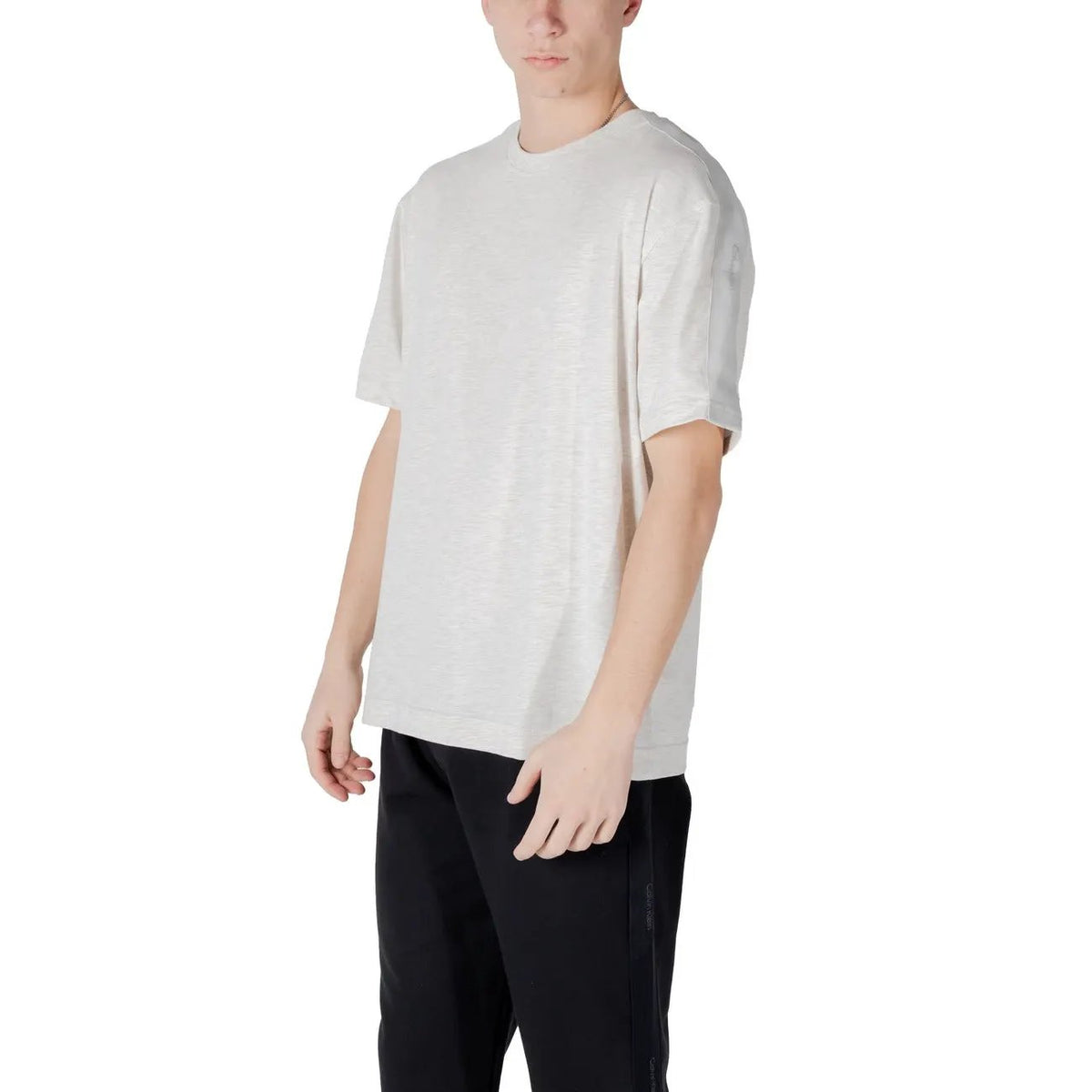 Calvin Klein Sport Men's Gray Crew Neck Stretch Cotton T-Shirt
