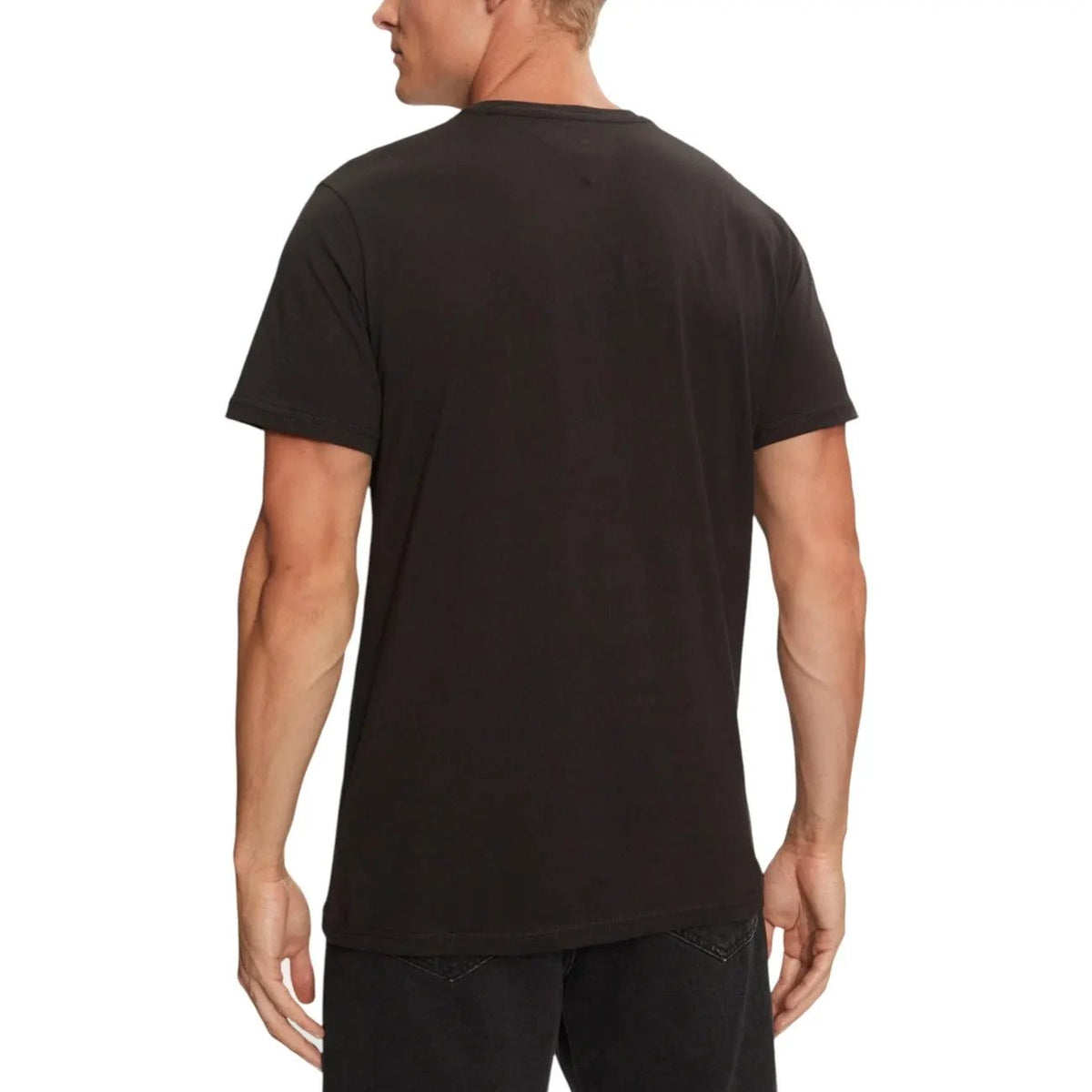 Tommy Hilfiger Jeans Men's Black Printed Cotton T-Shirt