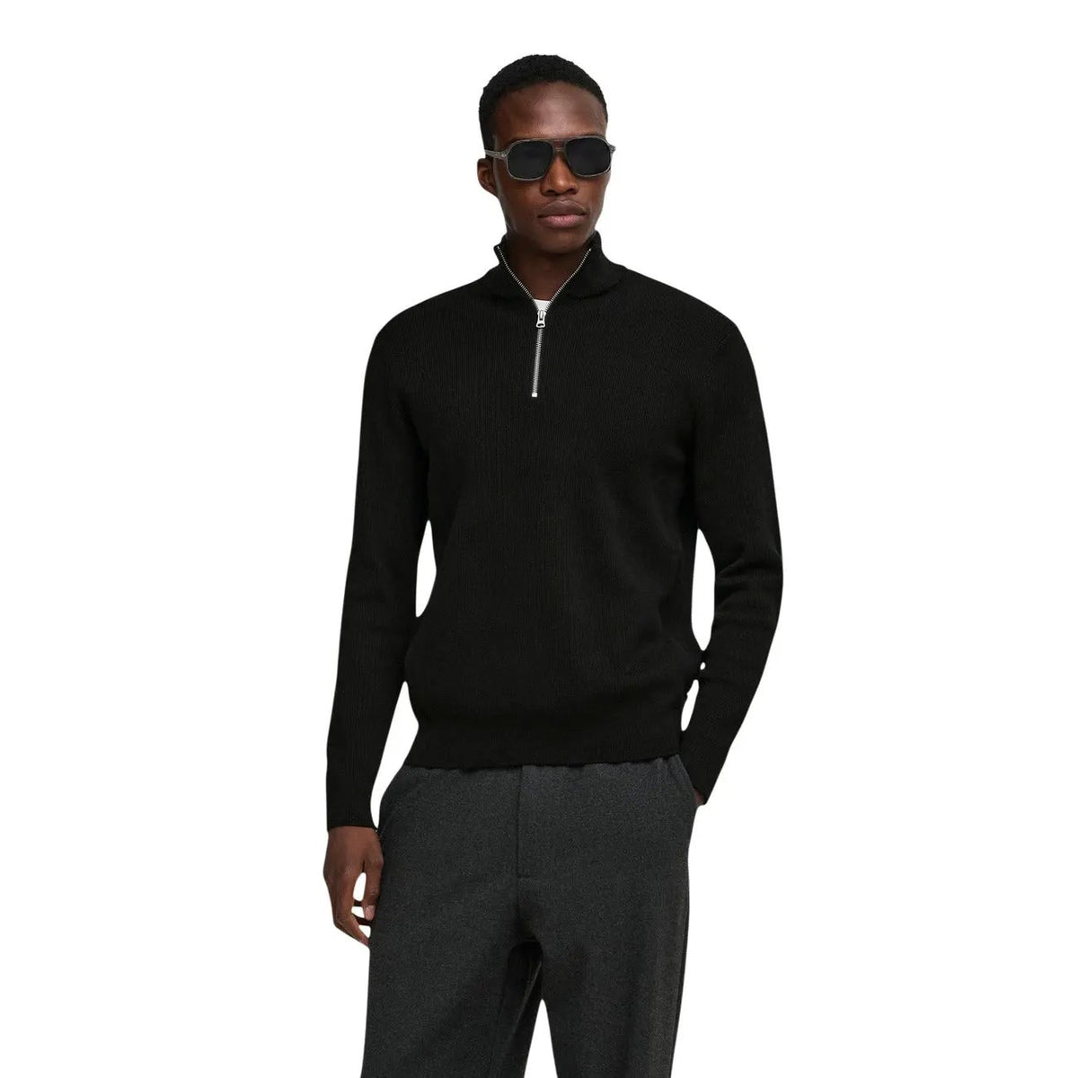 Only & Sons Men's Phil Green Half Zip Sweater