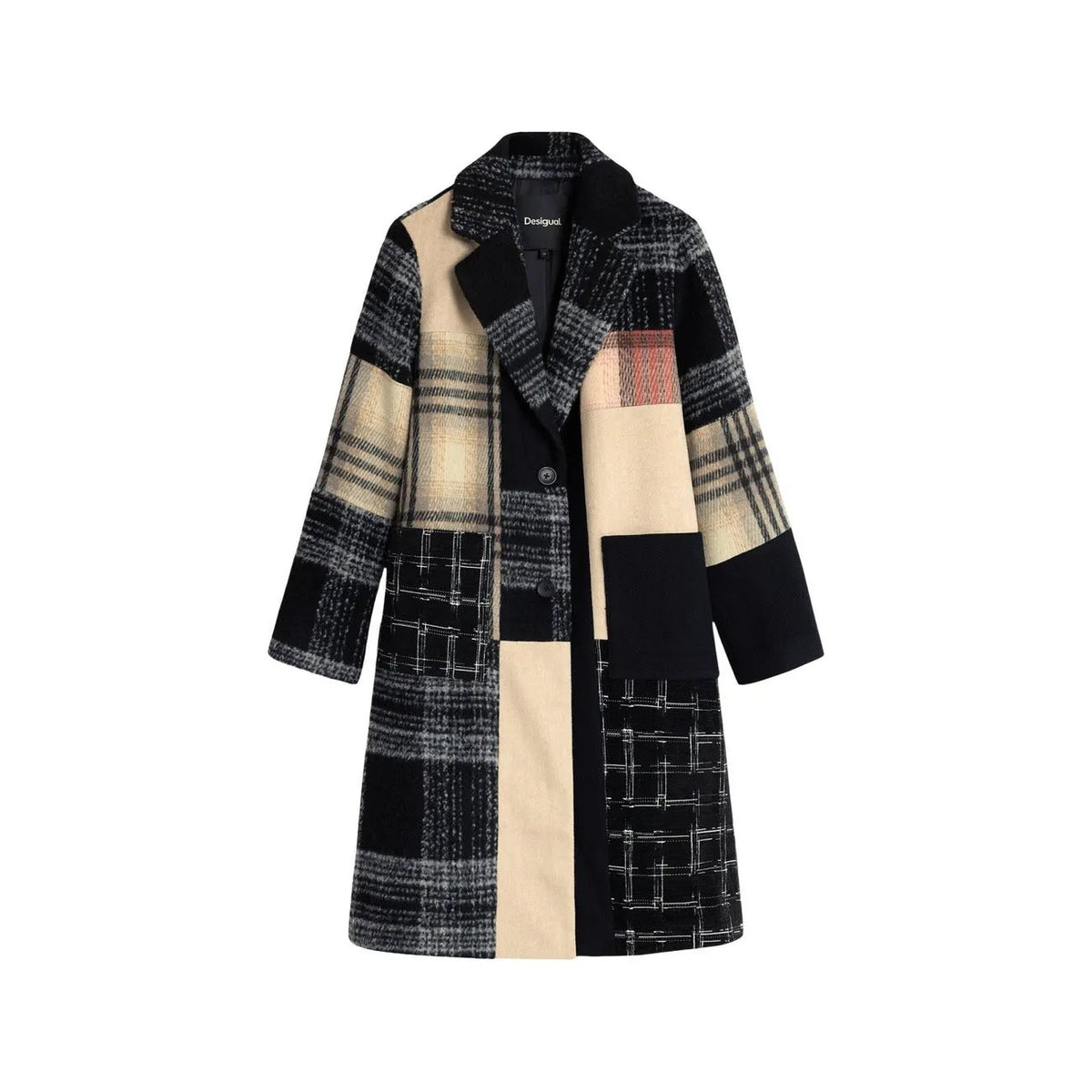 Desigual Women's Parches Black Coat