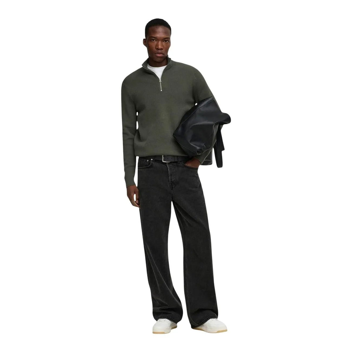 Only & Sons Men's Phil Green Half Zip Sweater